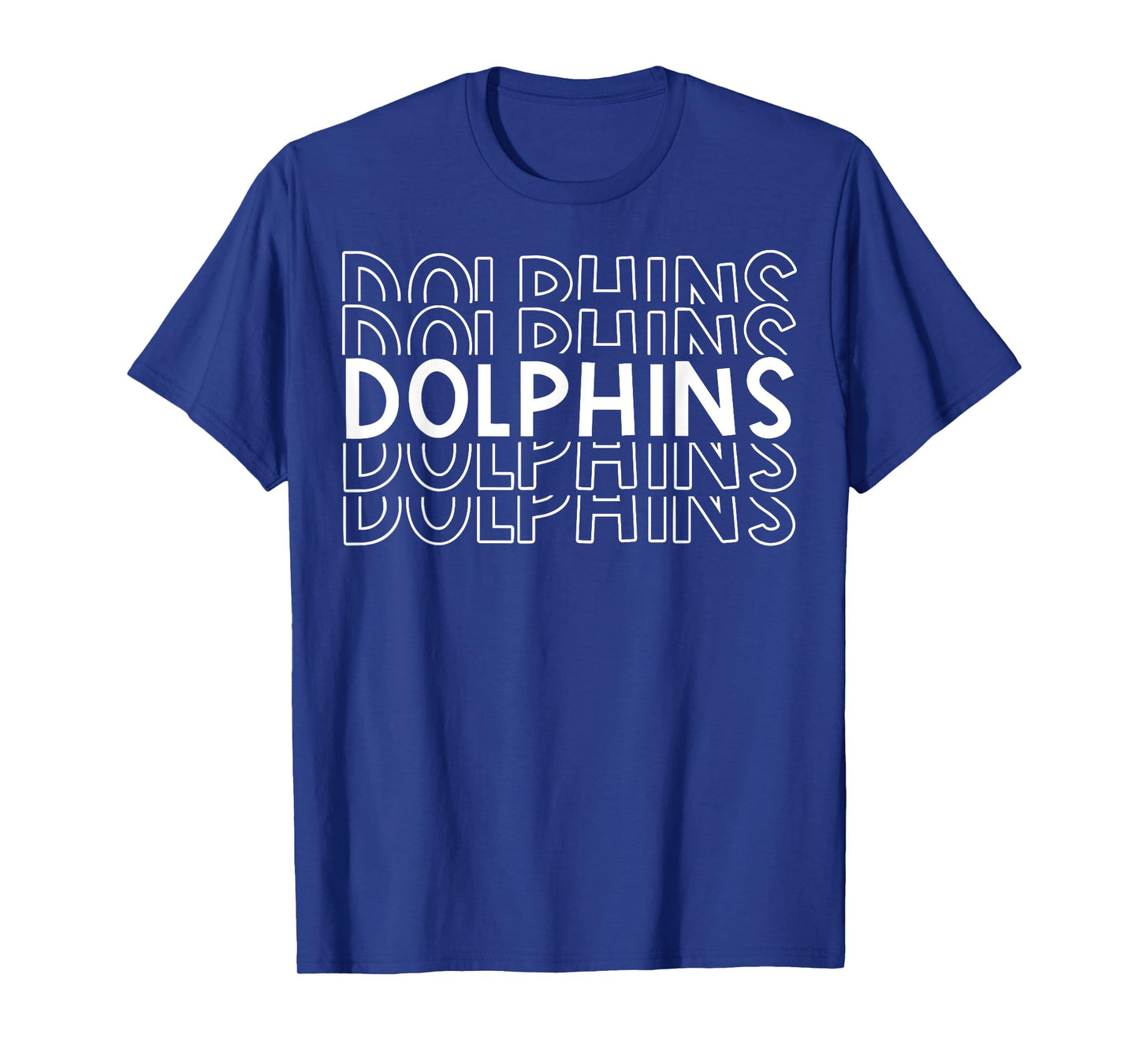 Dolphins School Sports Team Mascot Town Go College Athlete T-Shirt