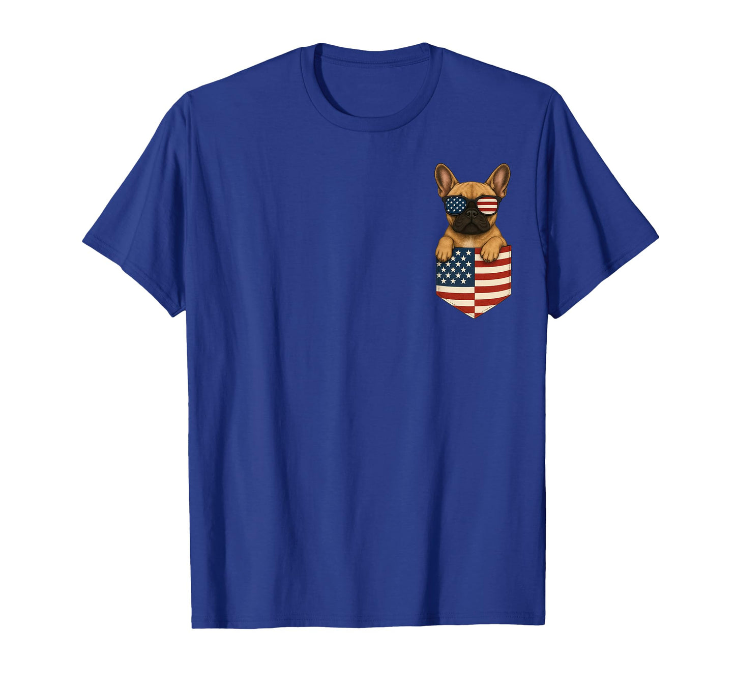 French Bulldog Pocket American frenchie 4th of july T-Shirt