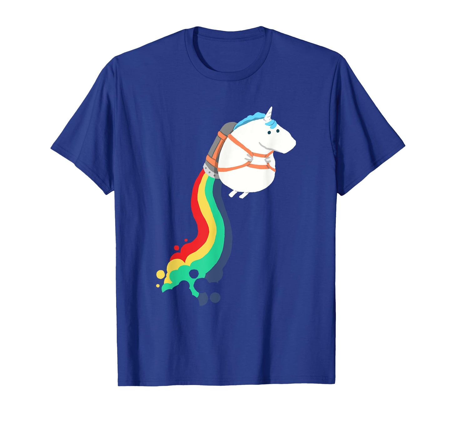 cute funny unicorn on rainbow jetpack graphic T-Shirt
