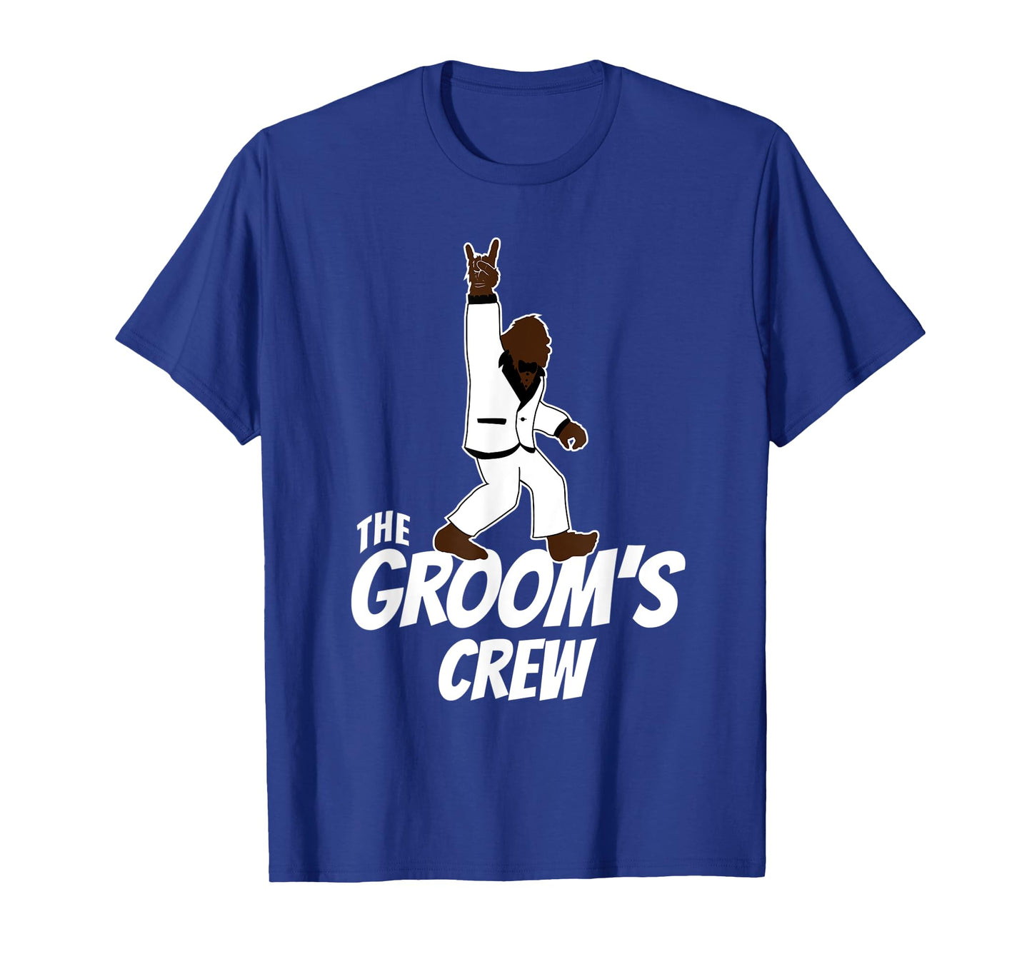 Bachelor Party Groomsman The Groom's Crew Bigfoot Rock On T-Shirt