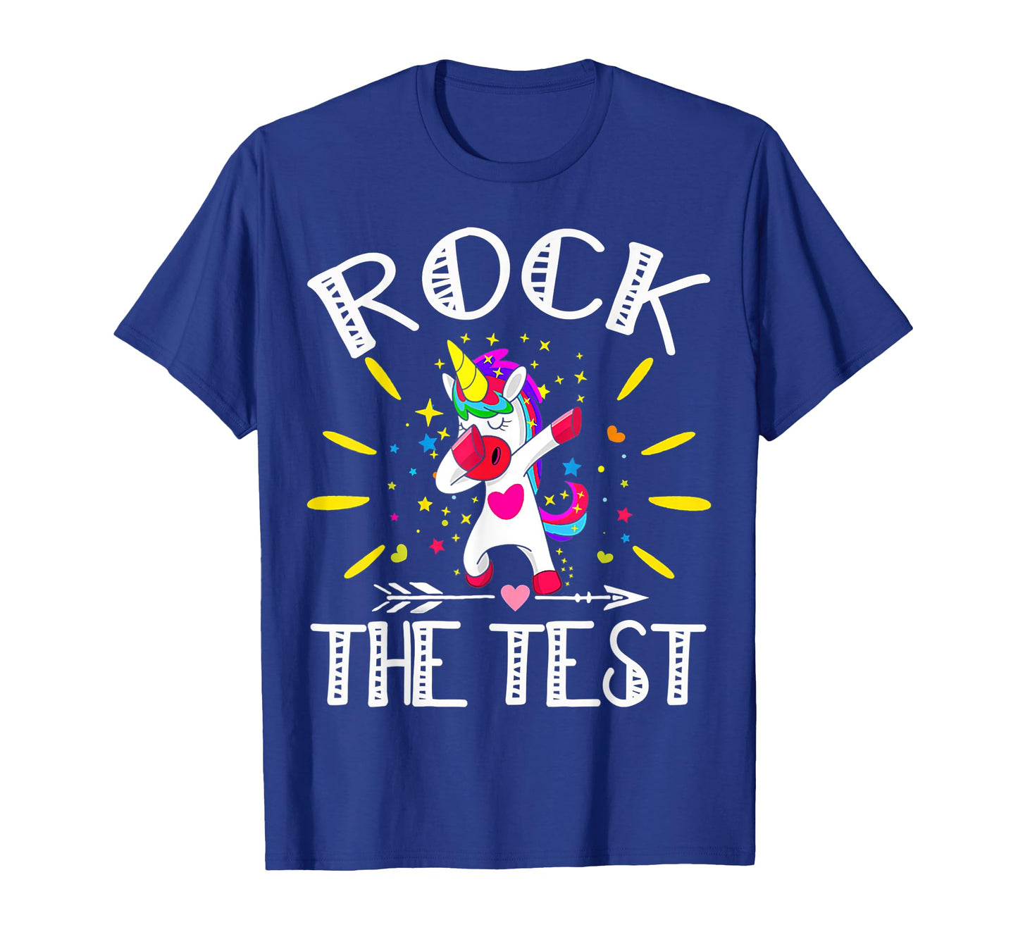 Test Day Rock The Test Teacher Testing Day Unicorn Teacher T-Shirt