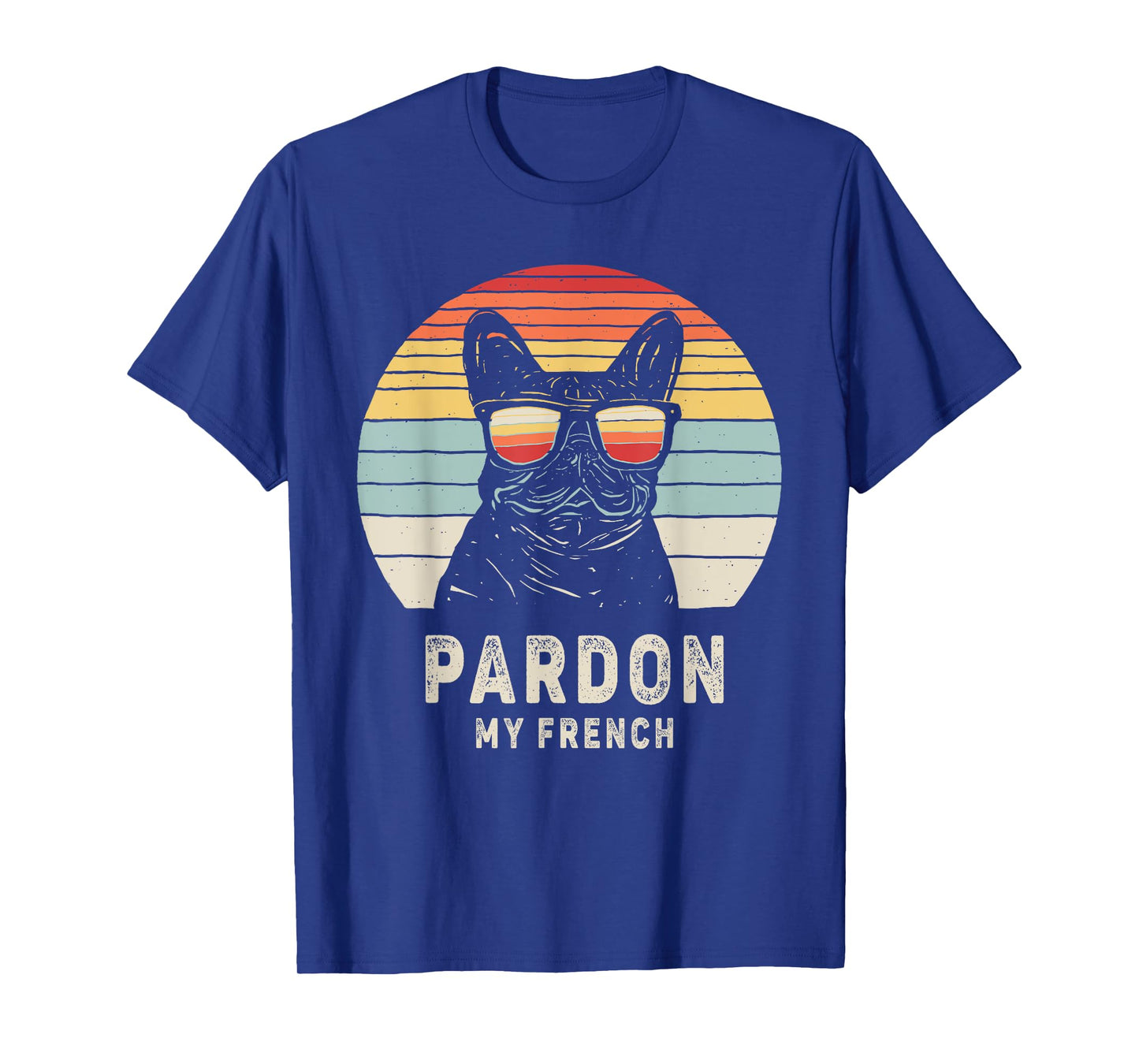 Vintage Retro Pardon My French Frenchie Bulldog Dog T-Shirt