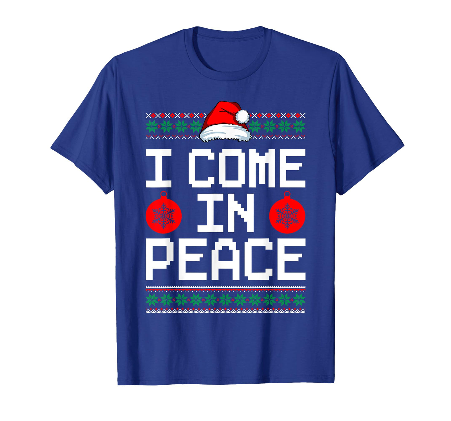 I Come In Peace Matching Couple Ugly Christmas Xmas Sweaters T-Shirt