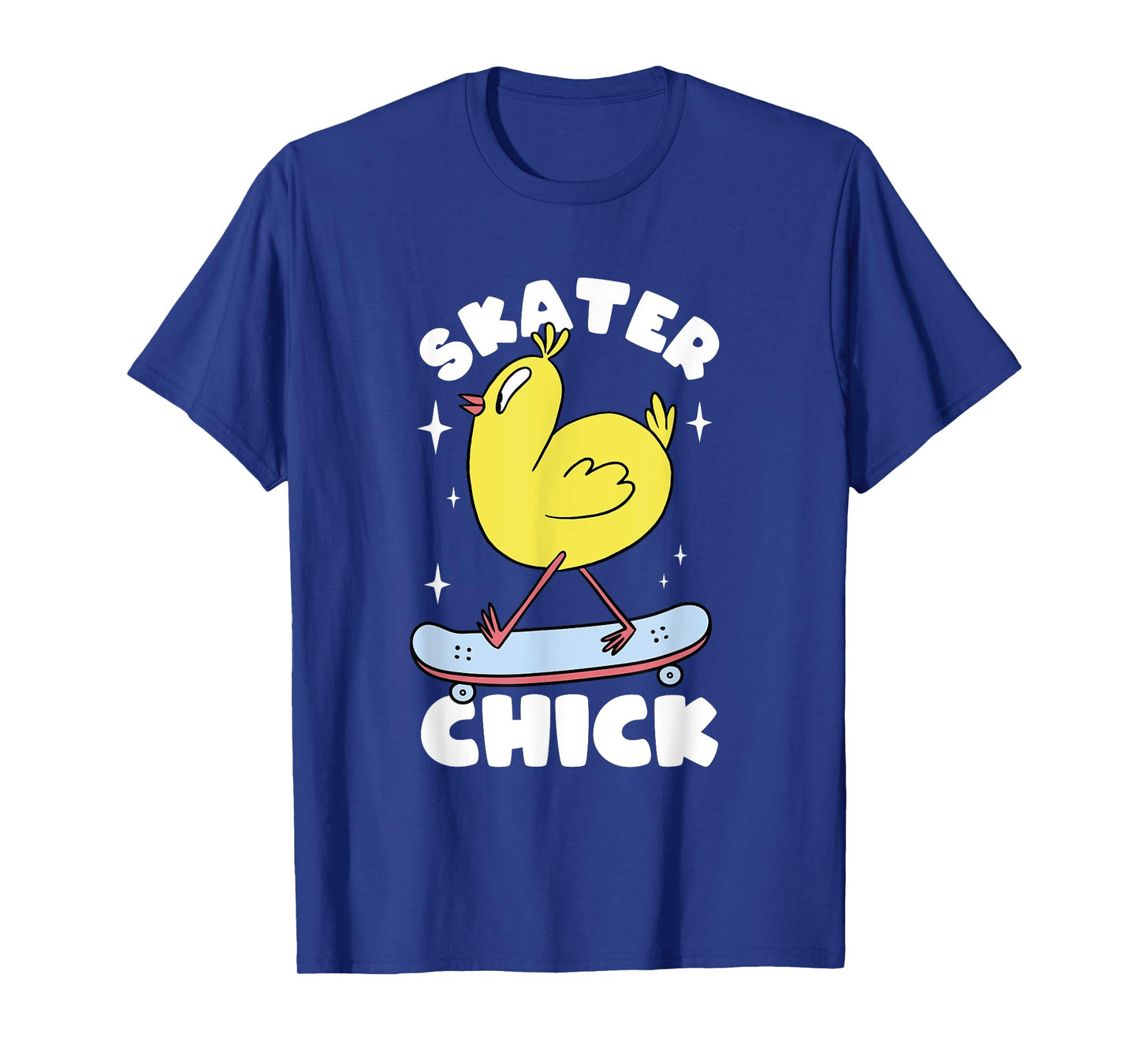Skater Chick Cute Chicken Skateboard Skateboarding Girls T-Shirt