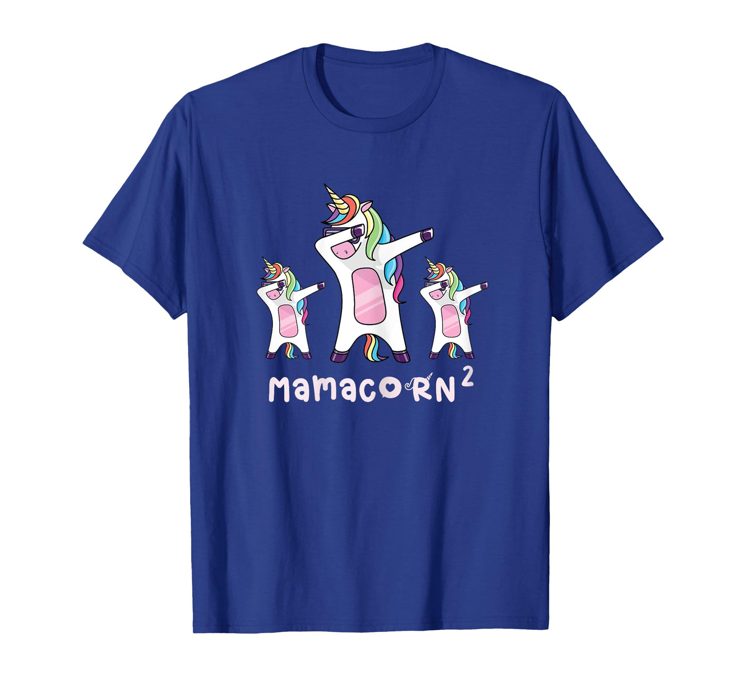 Cute Mamacorn Unicorn Mom Mother of 2 Twins Girls Baby Mom2 T-Shirt