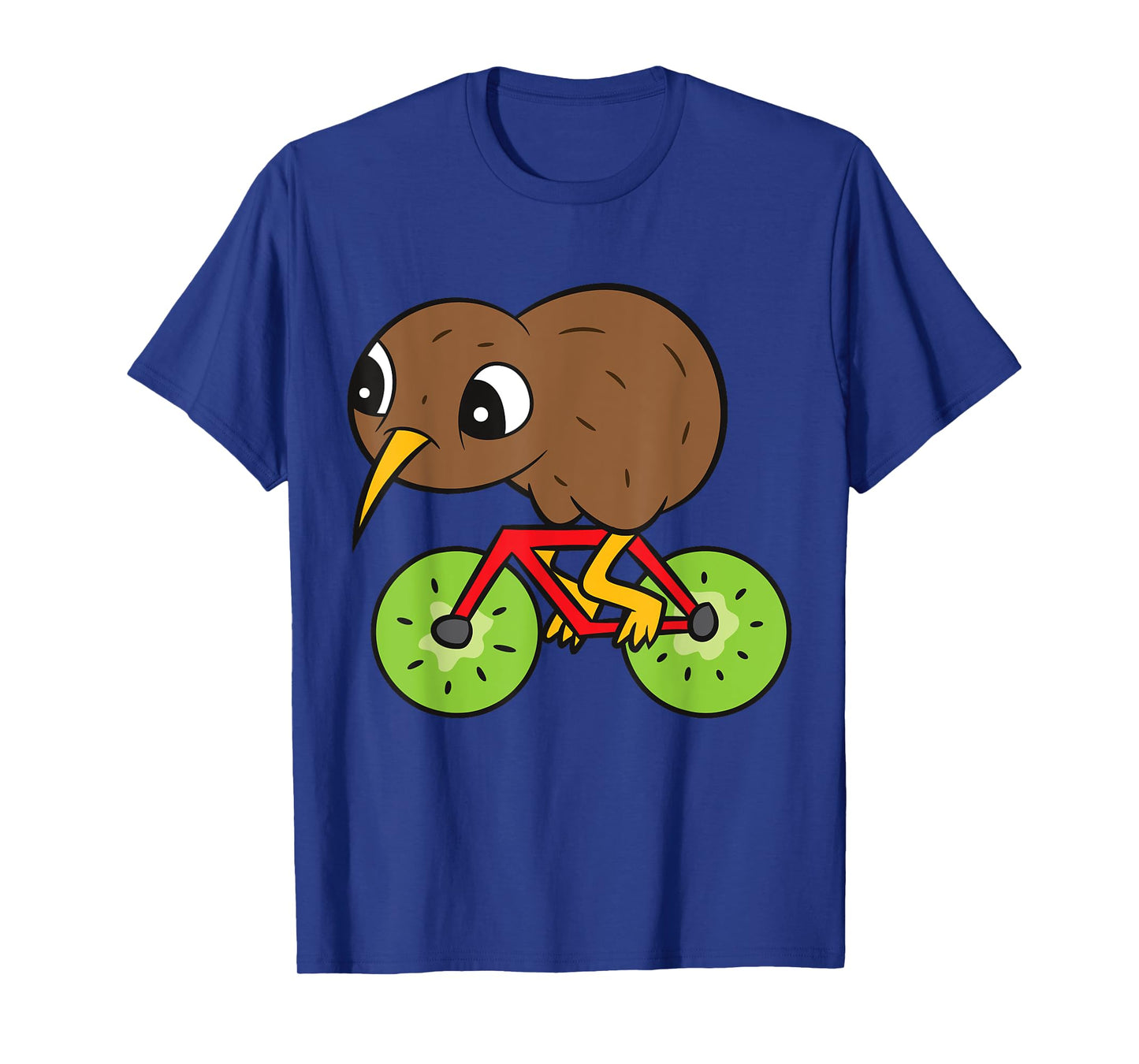 Kiwi Bird On Kiwi Bicycle Kawaii Kiwi T-Shirt