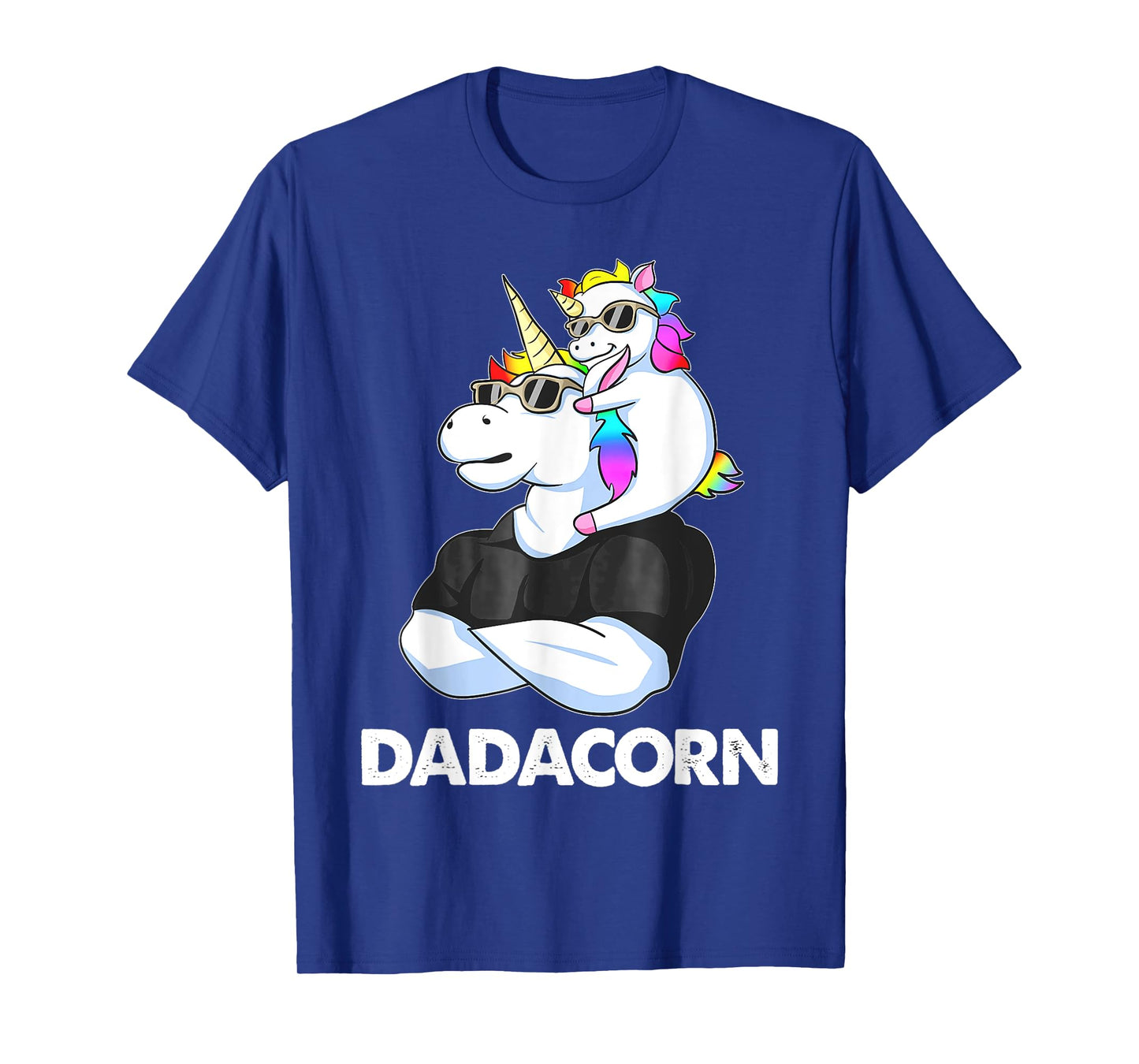 Dadacorn - Unicorn Dad and Baby Christmas PaPa Father's Day T-Shirt