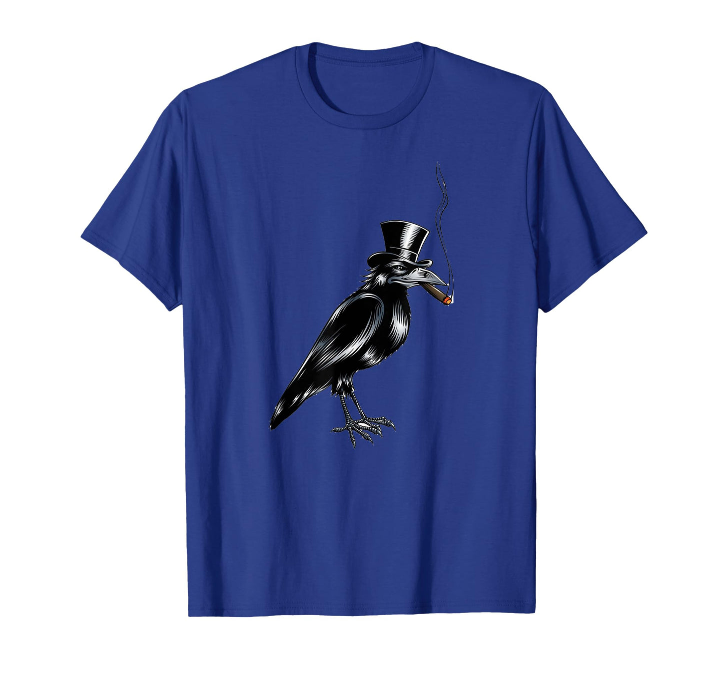 Black Crow Top Hat Smoking Cigar Graphic Art T-Shirt T-Shirt