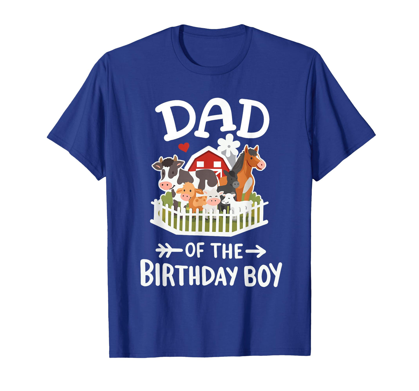 Dad Of The Birthday Boy Farm Animals Bday Family Matching T-Shirt