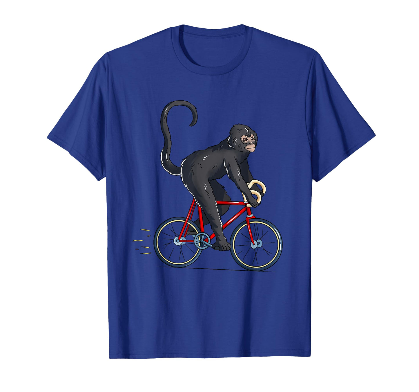 Spider Monkey Riding Bicycle Cute Biker Cyclist T-Shirt