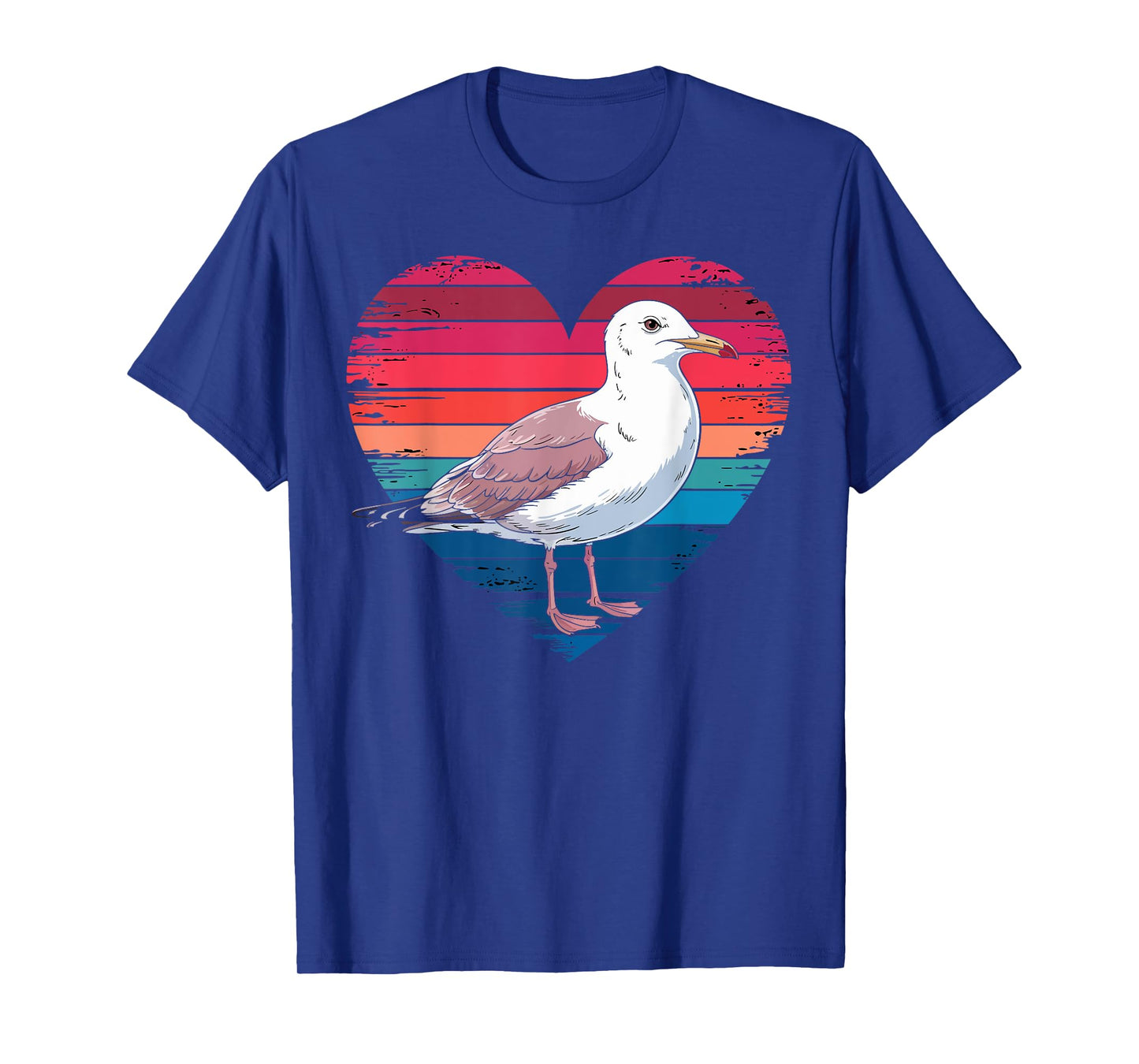 Vintage Seagull Lover Retro Heart Birdwatcher Gifts Women T-Shirt
