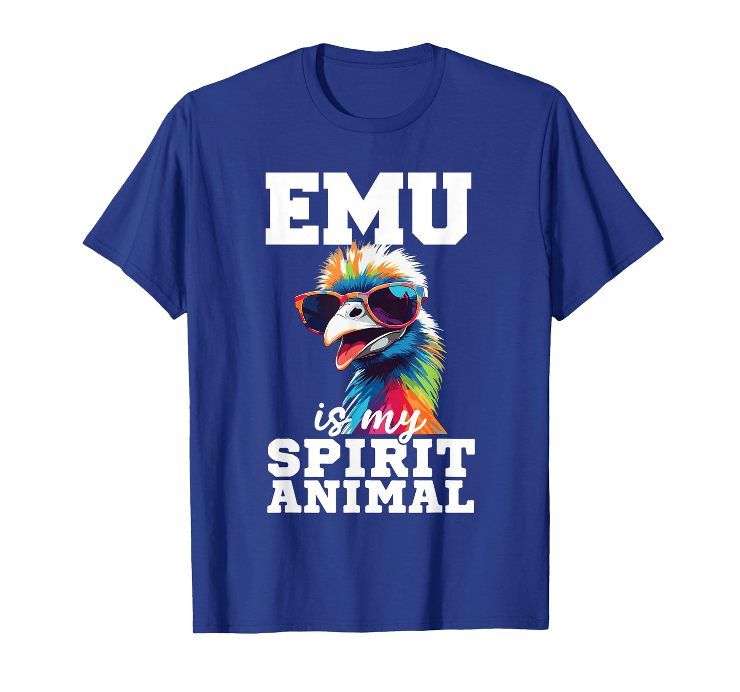 Emu Spirit Colorful Emus Retro Zookeeper Funny Birds T-Shirt