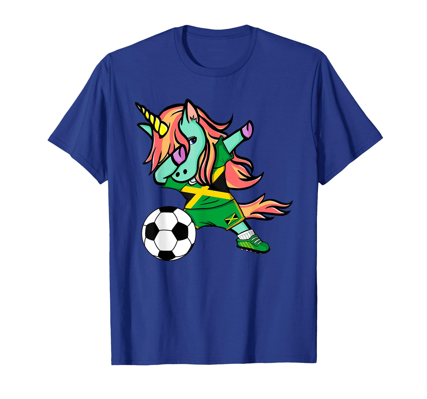 Unicorn Dab Jamaica Soccer Jersey Jamaican Football T Shirt T-Shirt