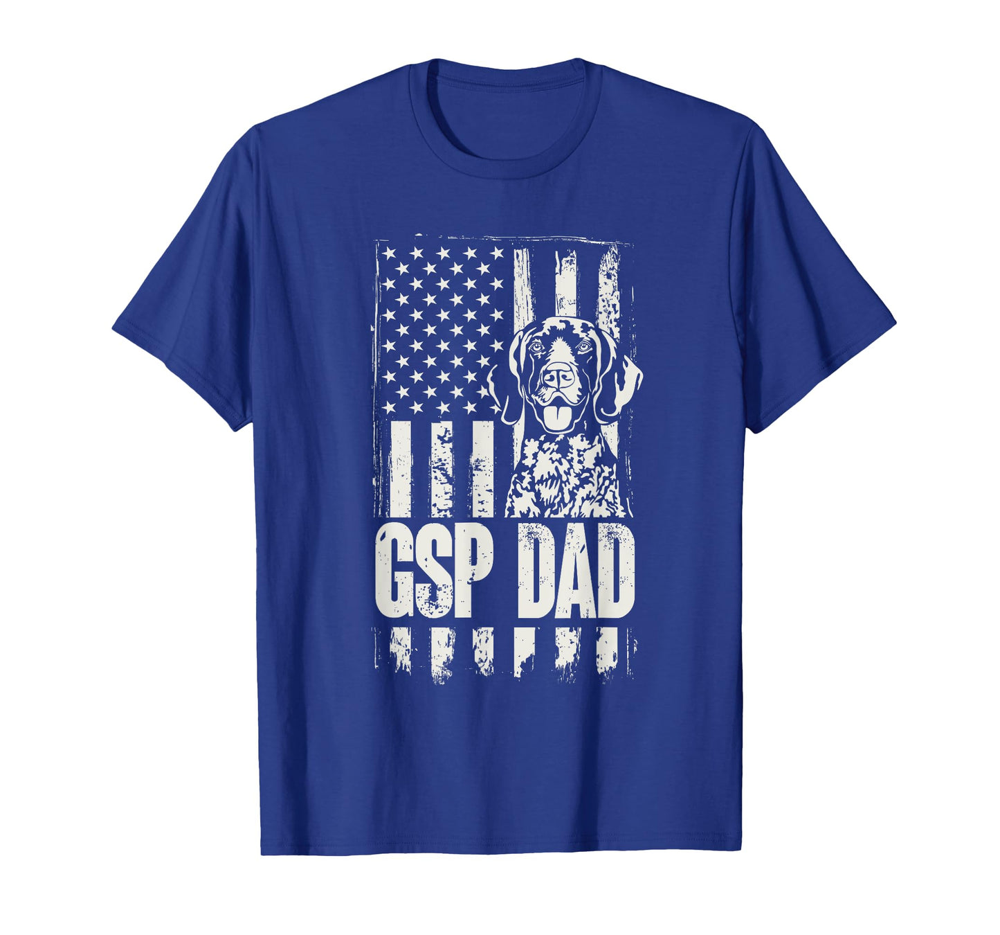 German Shorthaired Pointer GSP Dad Dog American Flag T-Shirt