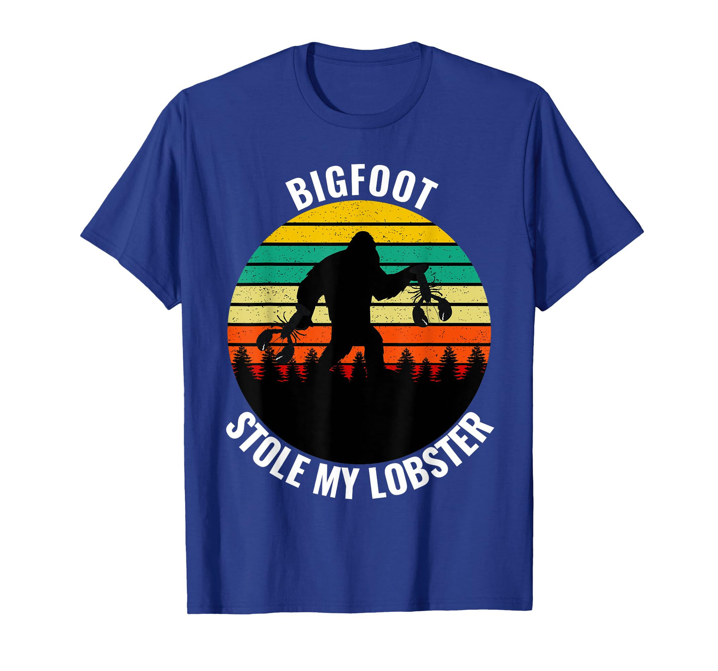 Funny Maine State Bigfoot Stole My Lobster Sc-Fi Sasquatch T-Shirt