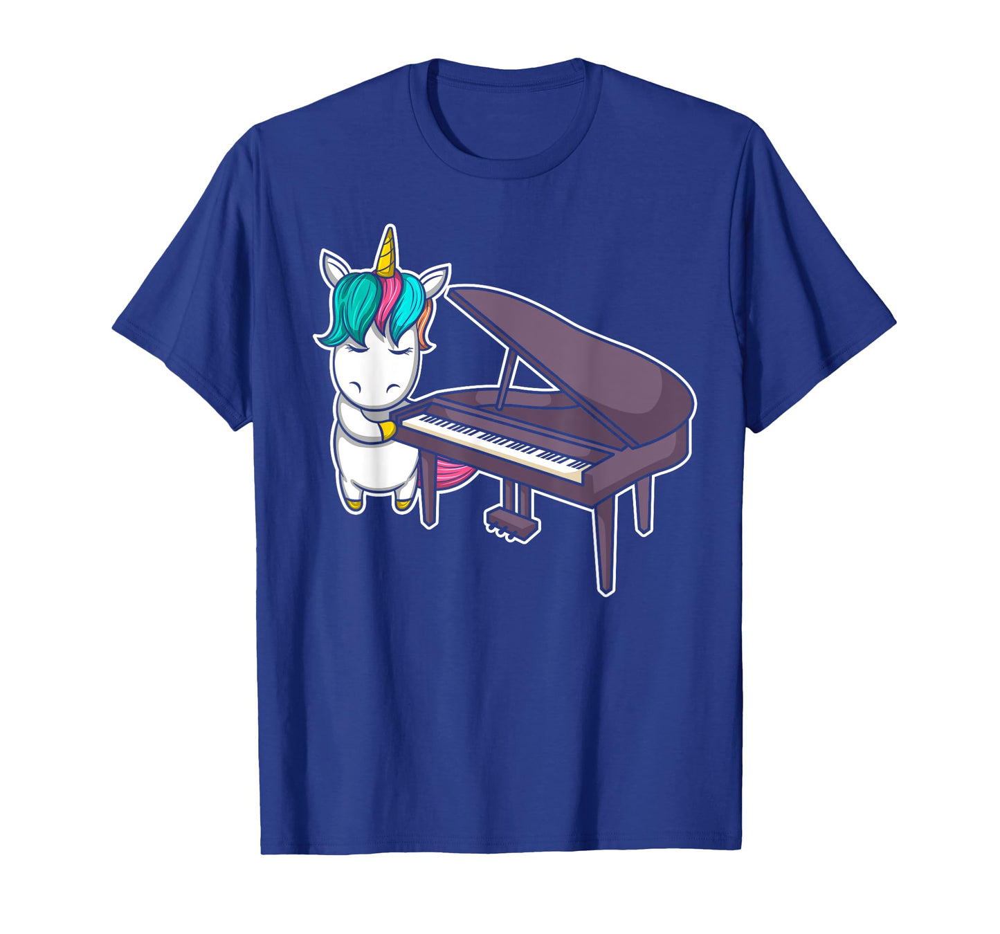 Cute Grand Piano Player Pianist Musician I Unicorn T-Shirt