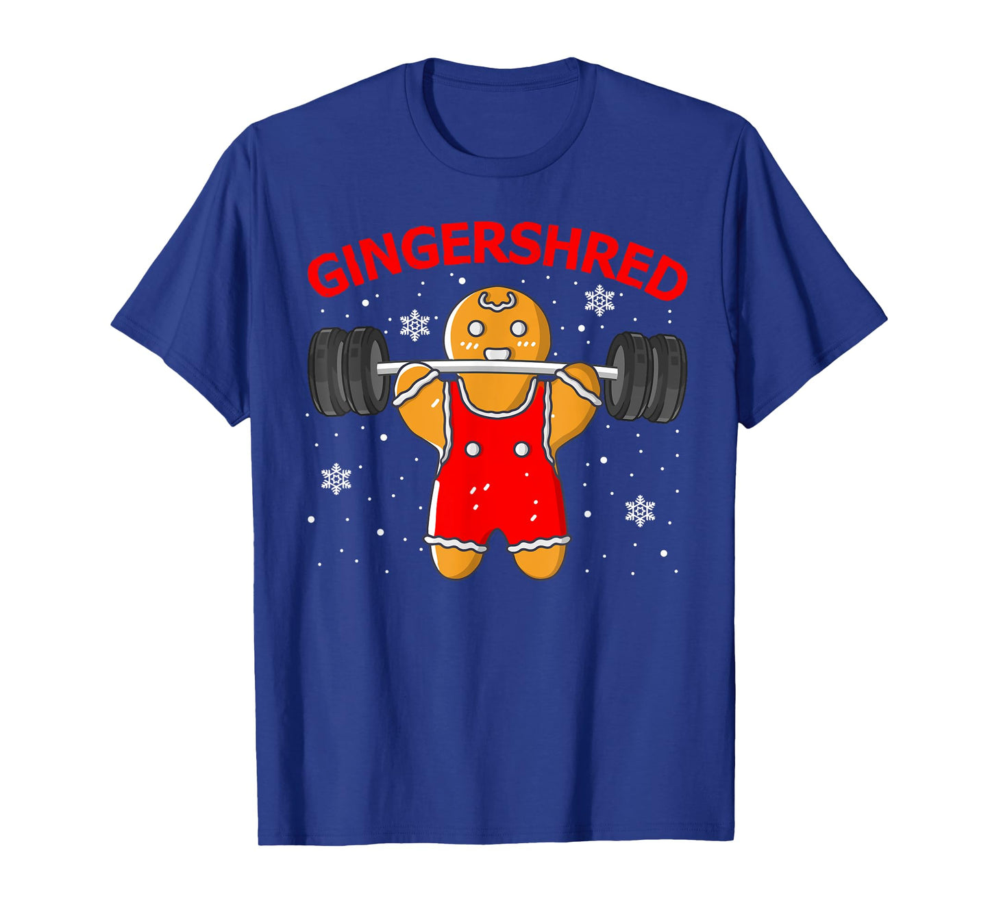 Funny Gingershred Gingerbread Man Gym Squad Xmas Holiday T-Shirt
