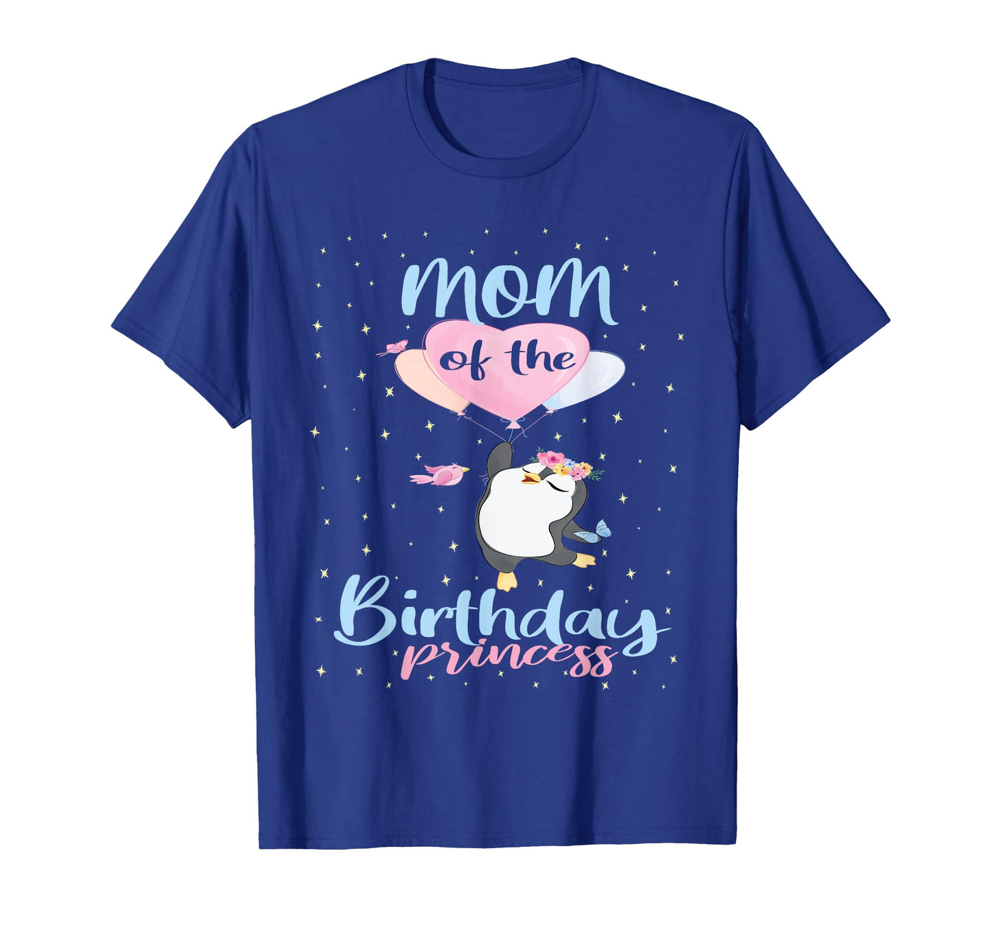 Mom Of The Birthday Princess Penguin Girls B-day Party T-Shirt