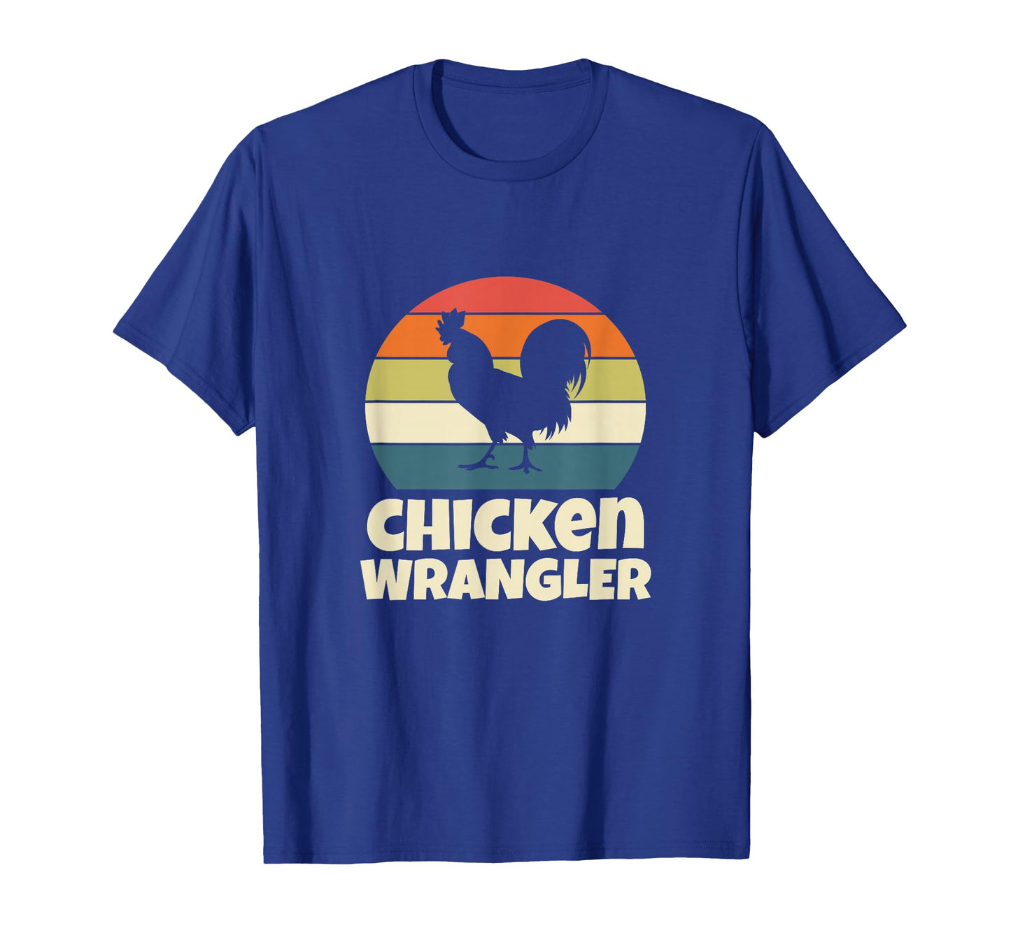 Chicken Wrangler Farmer Rooster Farming Retro Vintage T-Shirt