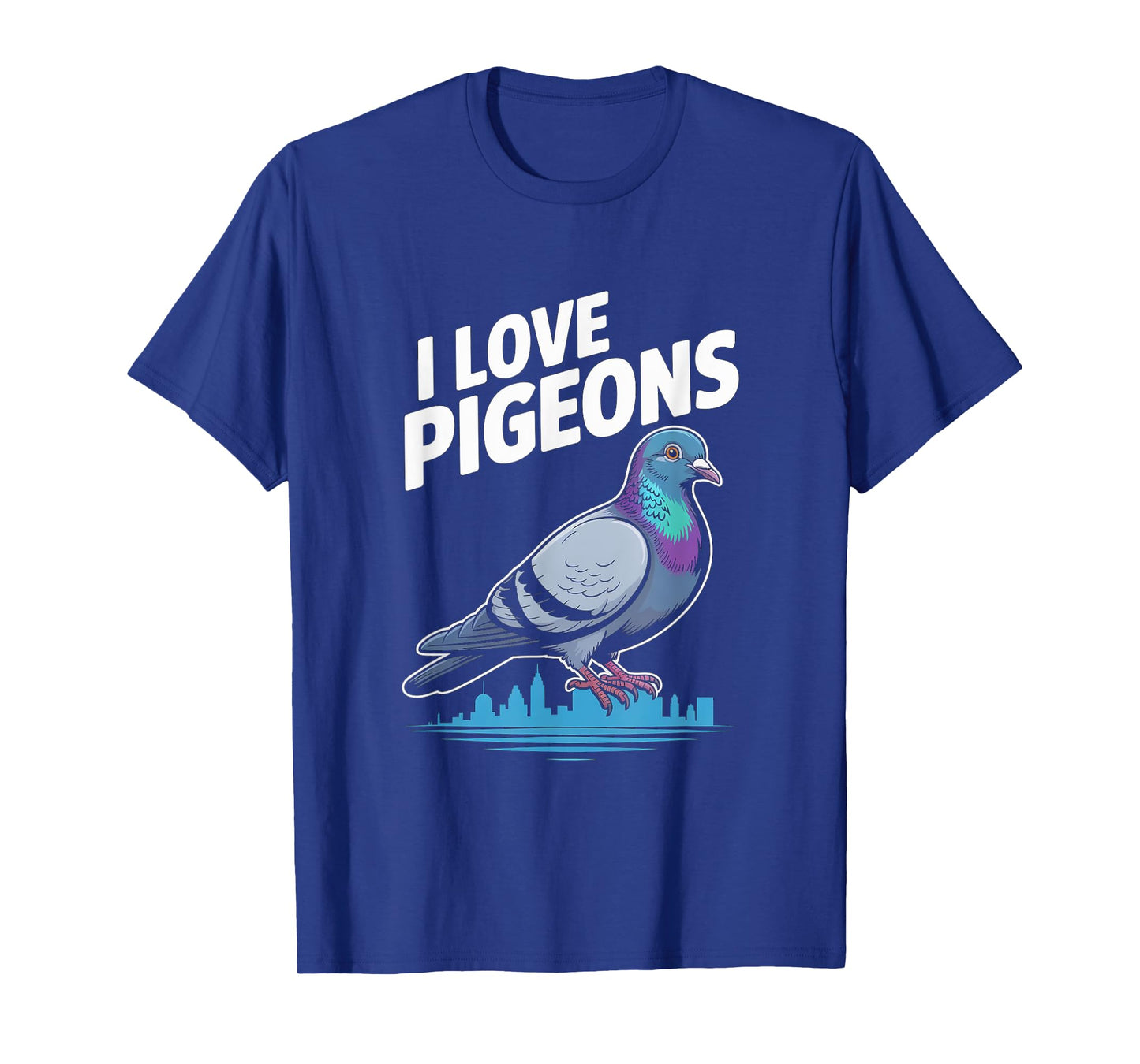 I Love Pigeons Skyline Bird Lovers T-Shirt
