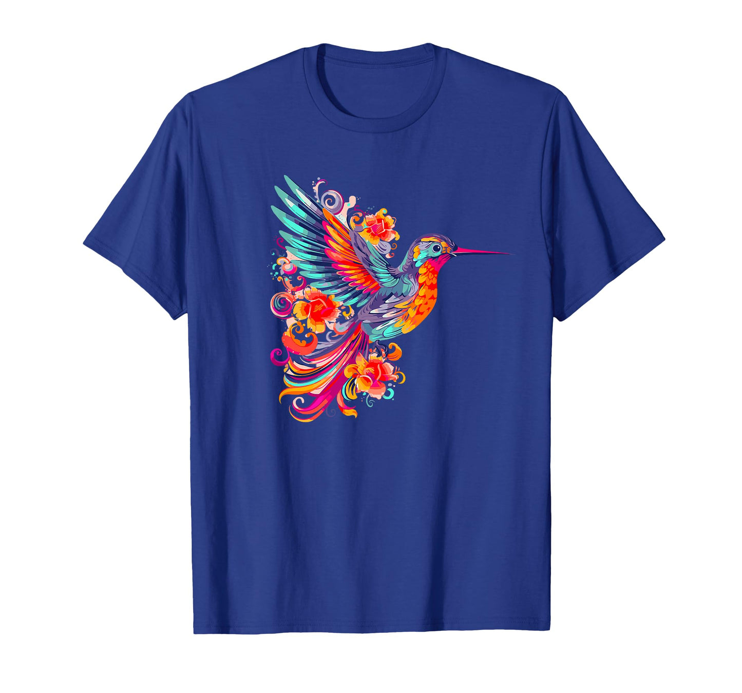 Hummingbird Gift Bird Flower Colorful Wildlife T-Shirt