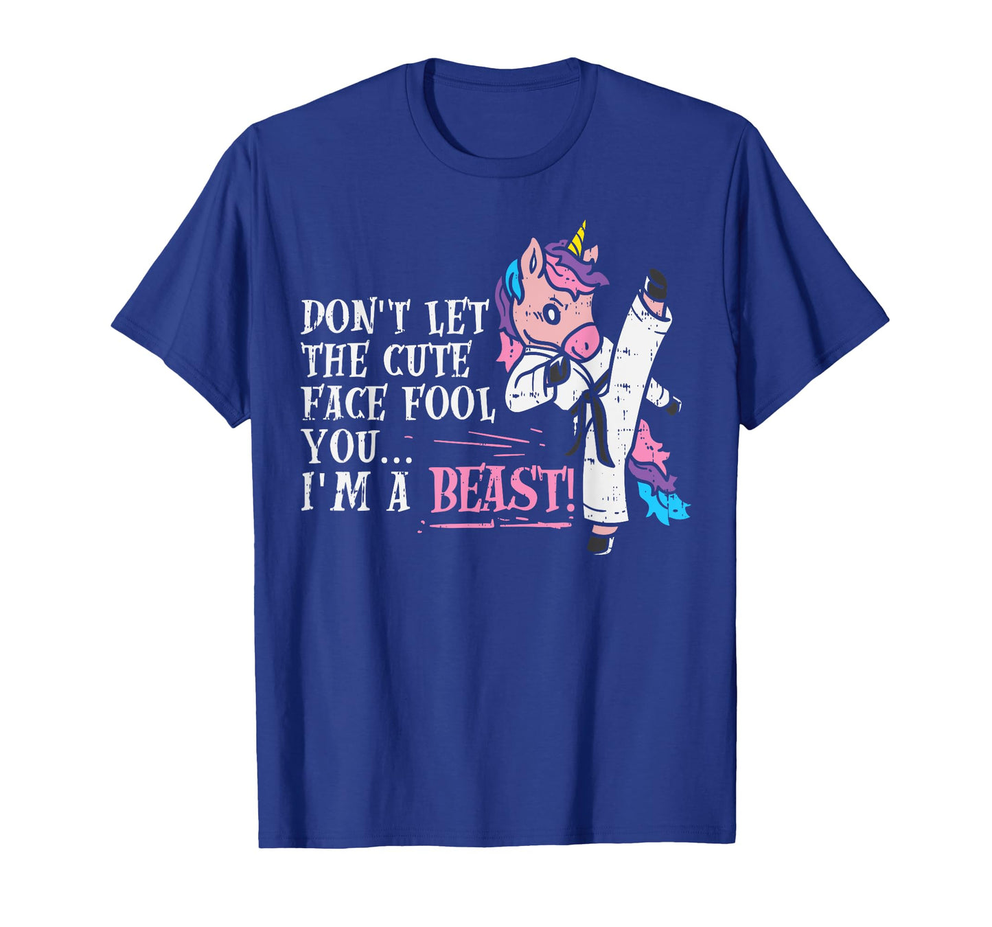 Karate Unicorn Cute Face Beast Taekwondo Martial Arts Women T-Shirt