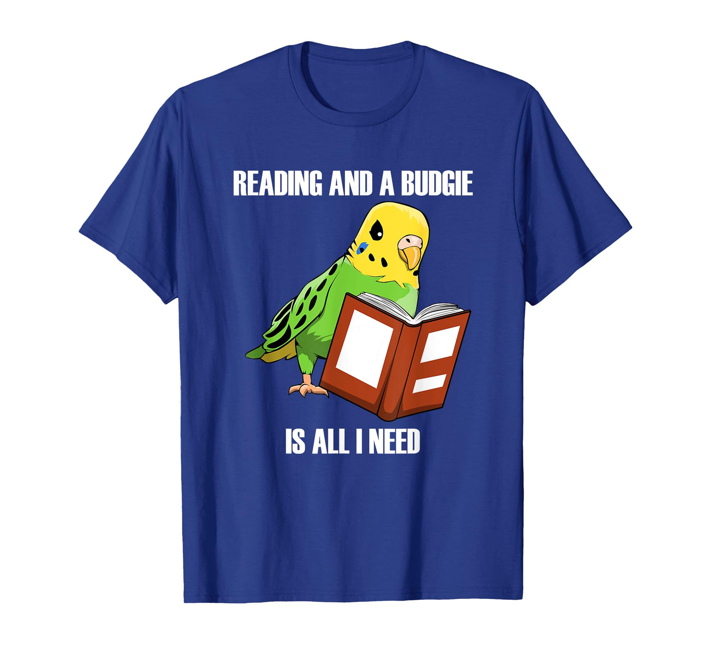 Cute Parakeet Budgie and Reading Books T-Shirt