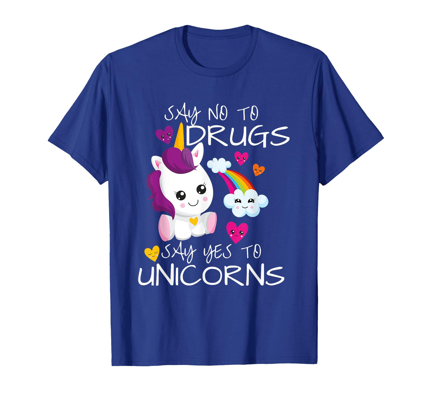 Red Ribbon Week Kids Youth Say No Say Yes To Unicorns T-Shirt