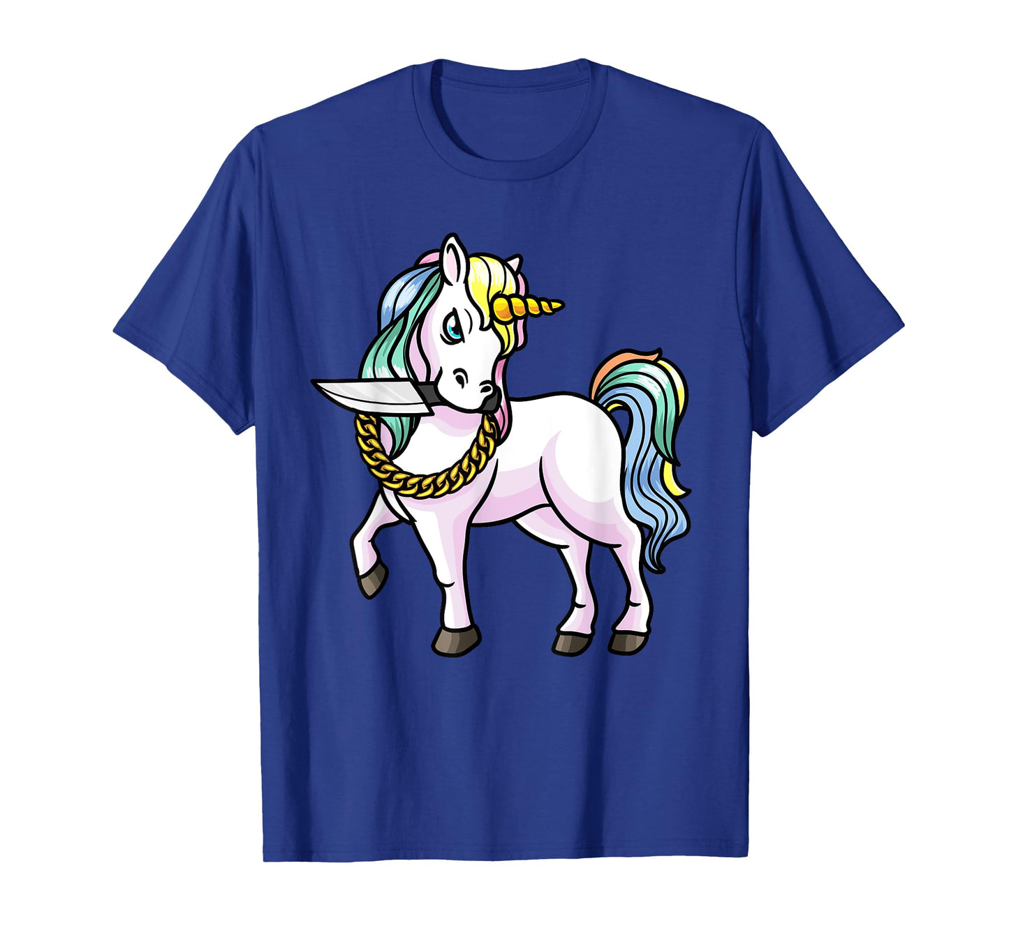 Unicorn With Knife Girls Women T-Shirt