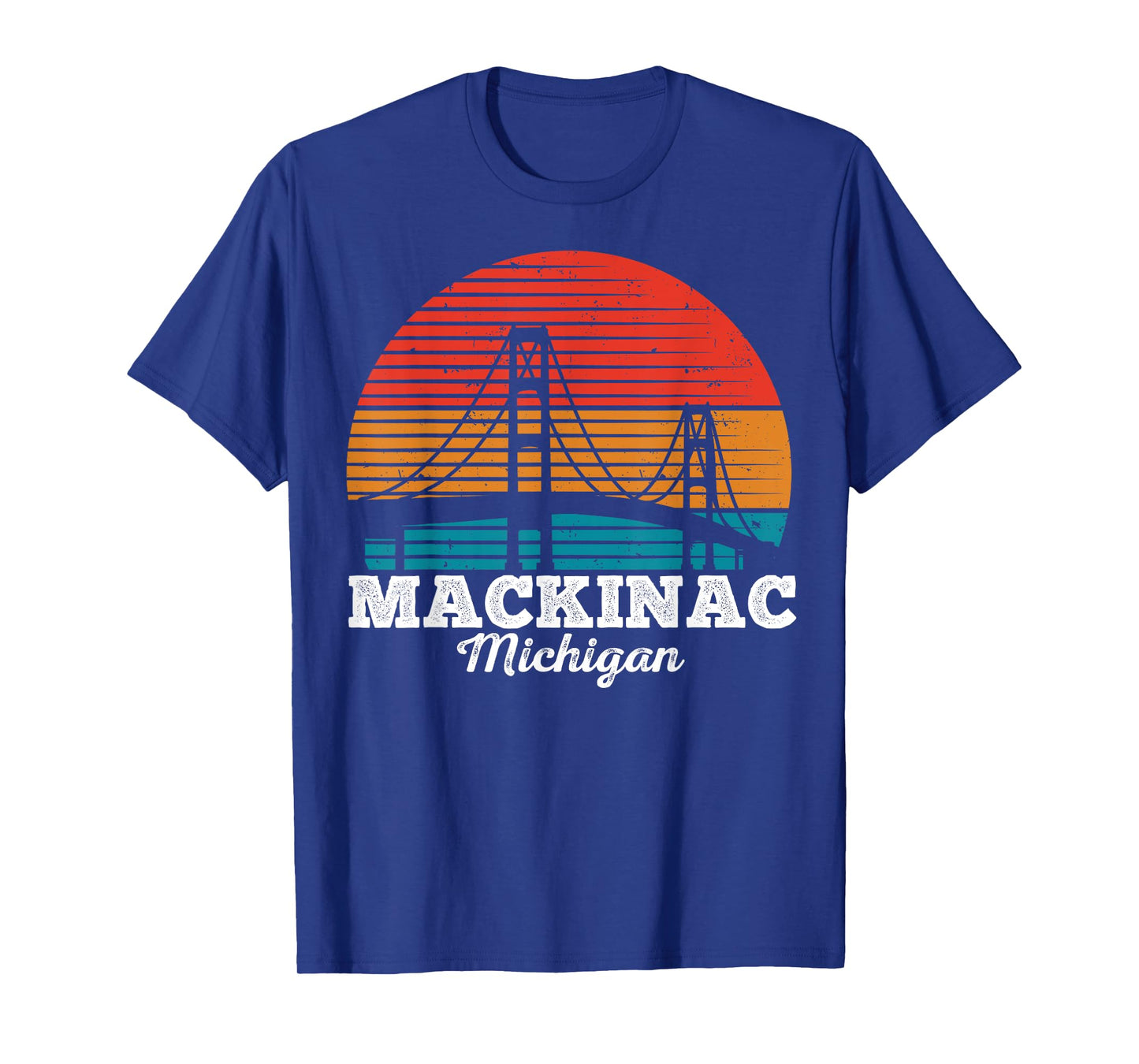 Mackinac Bridge Souvenir Mackinaw Island Retro Michigan T-Shirt