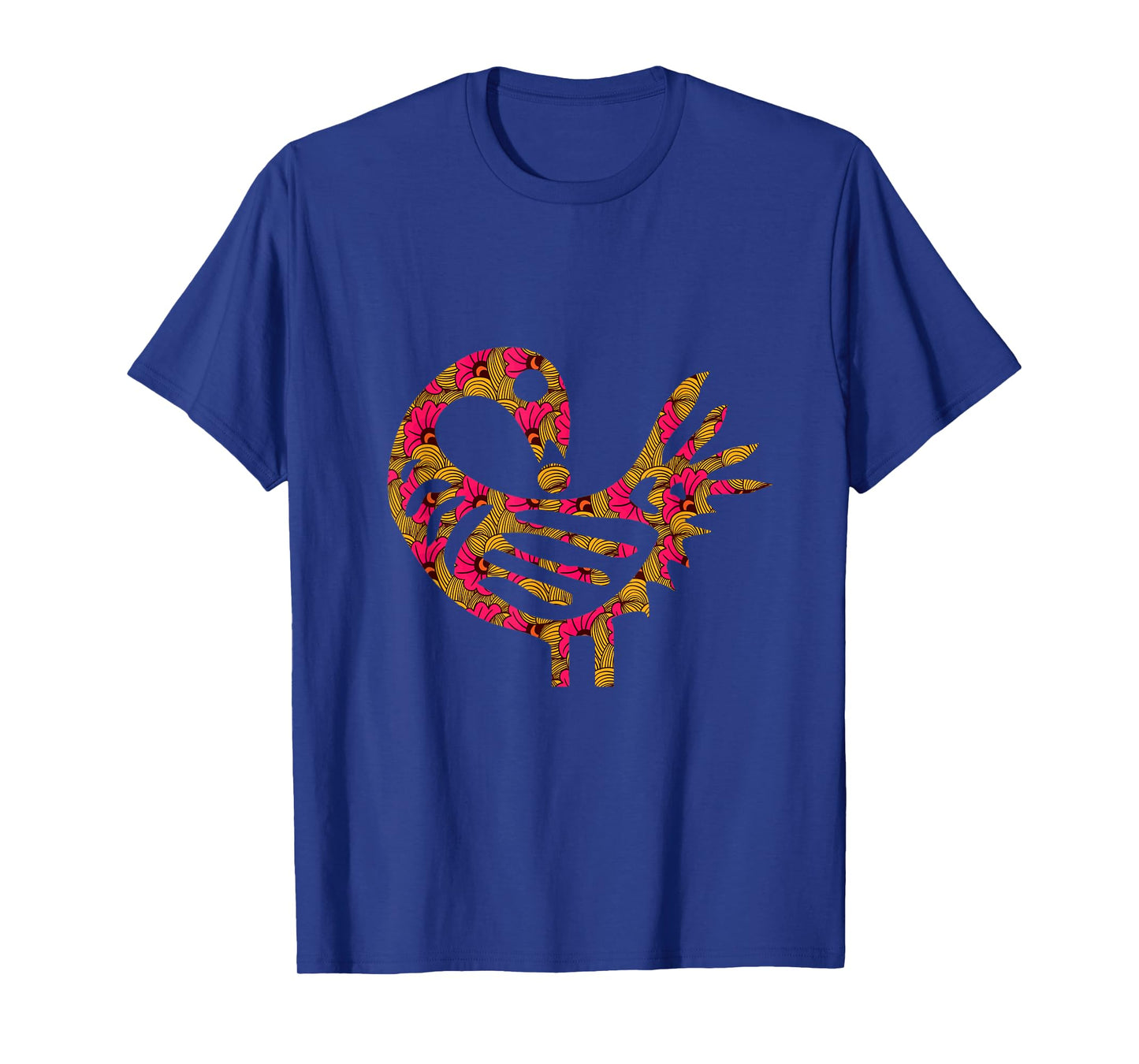 Sankofa Bird Creative Flower Afrocentric Adinkra Symbol T-Shirt