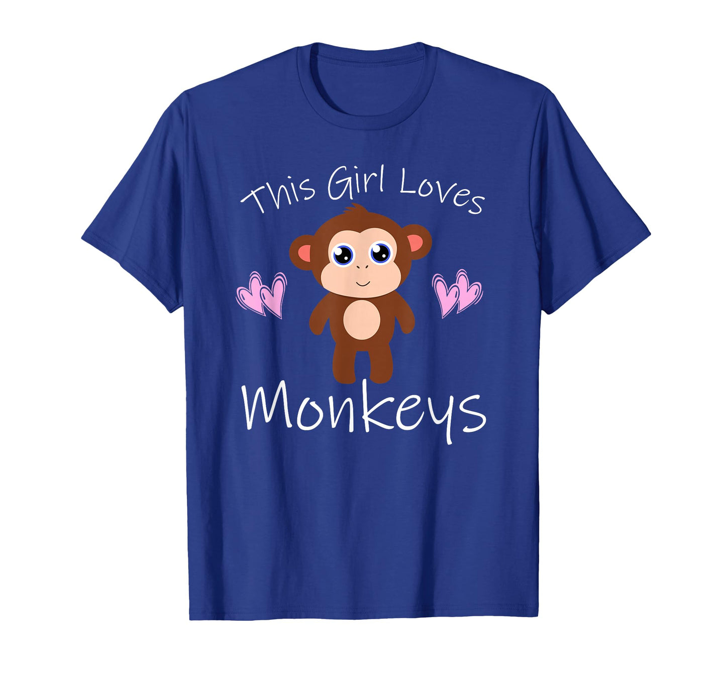 Monkey T-Shirt THIS GIRL LOVES MONKEYS Cute Kids Mom Gift T-Shirt
