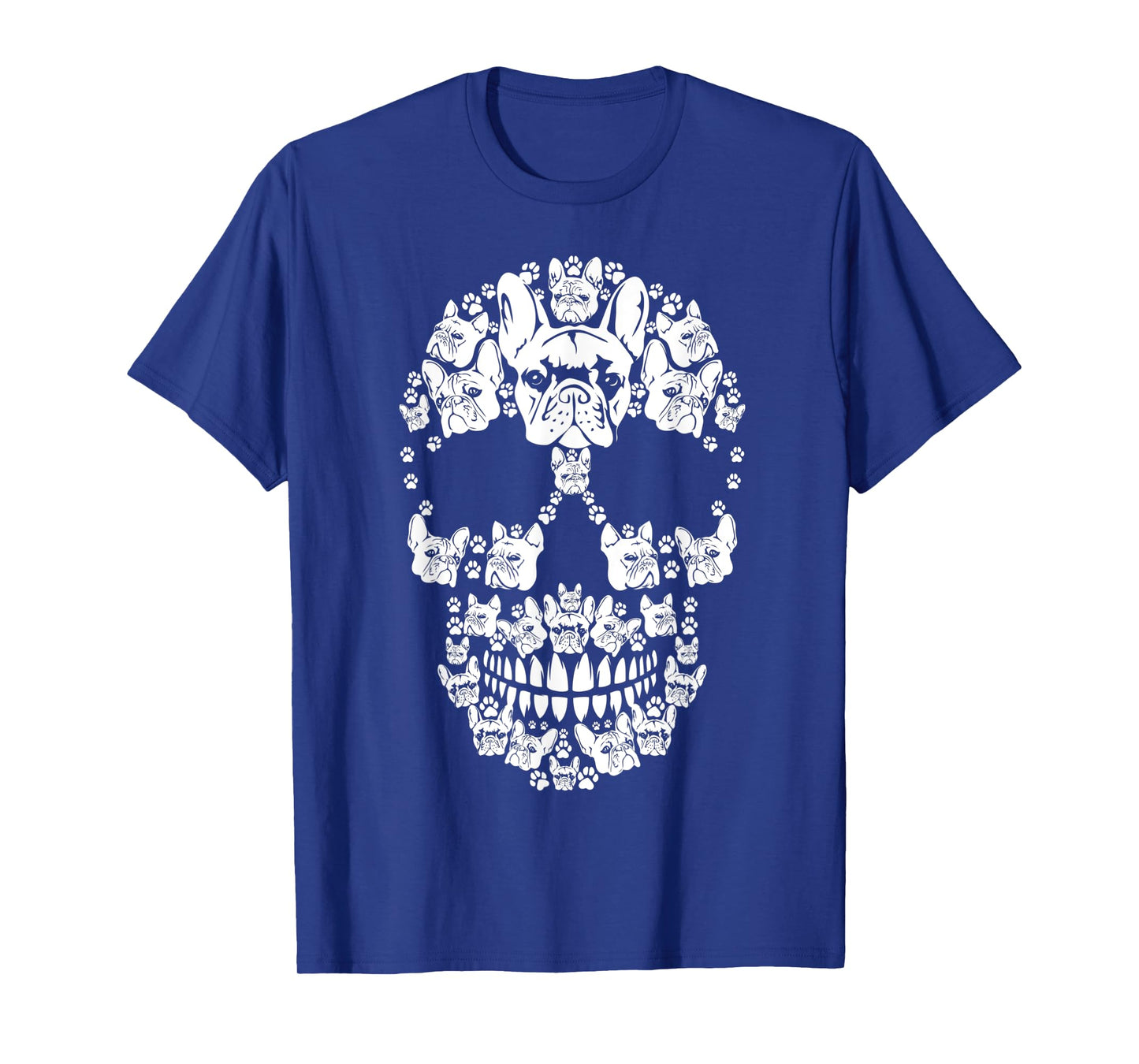 Skull French Bulldog Skeleton Halloween Costume Scary T-Shirt