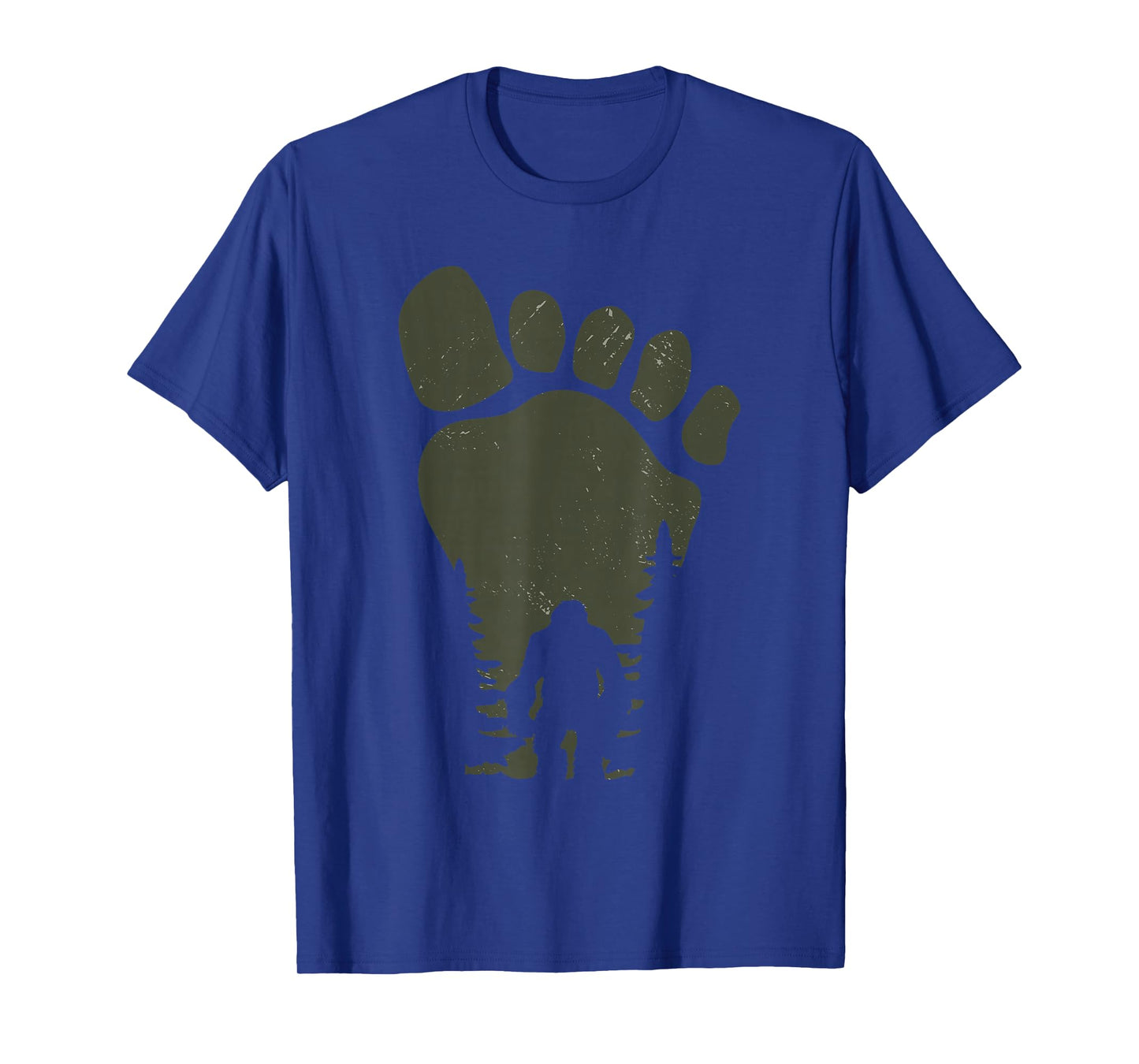 Sasquatch Or Bigfoot In The Forest Footprint T-Shirt