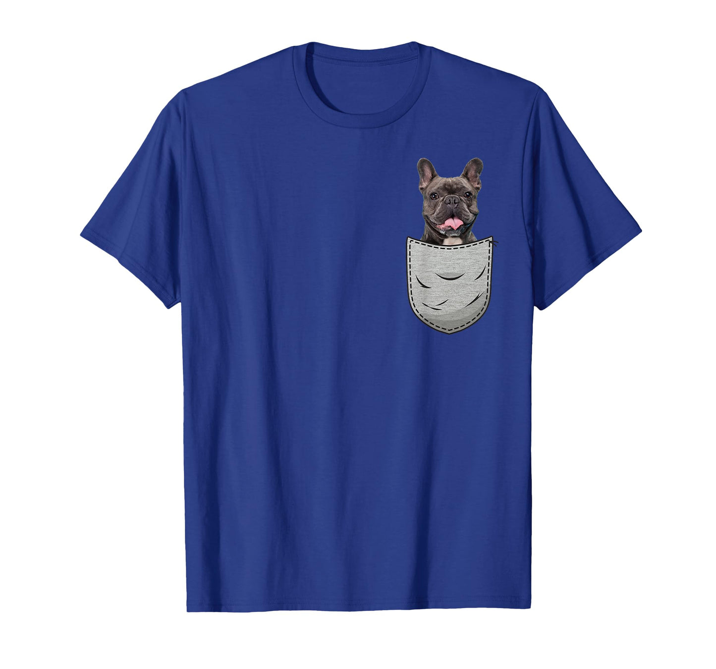 Frenchie French Bulldog Chest Pocket T-Shirt for Men Women Girls Kids