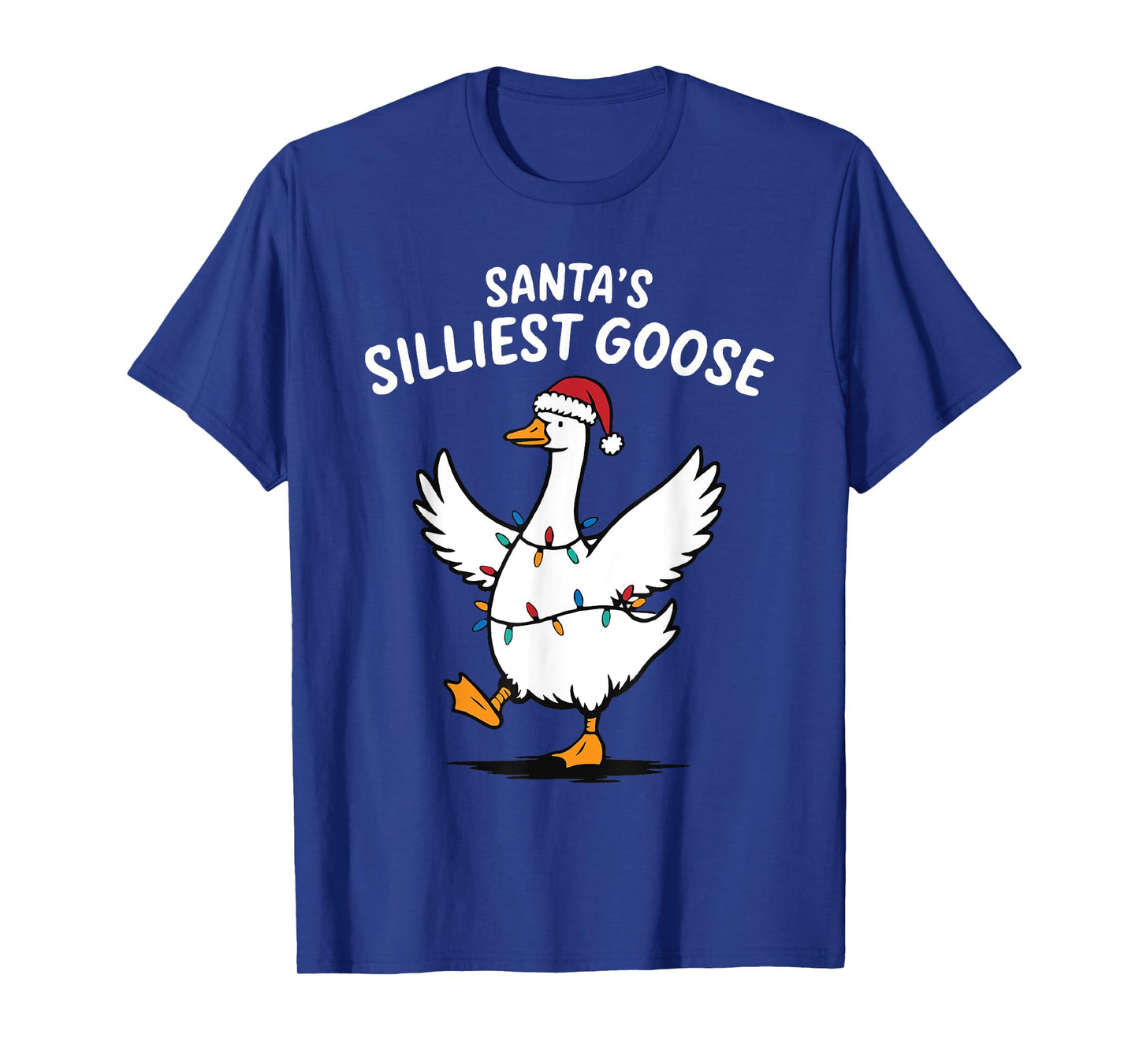 Retro Santa's Silliest Goose Christmas Silly Goose Xmas T-Shirt
