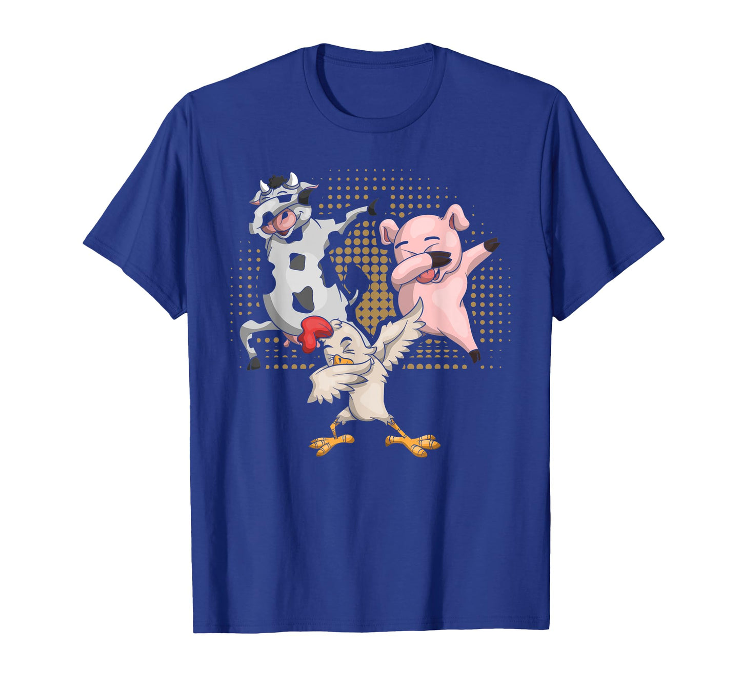 Dabbing Chicken Pig Cow Funny Farm Animal T-Shirt