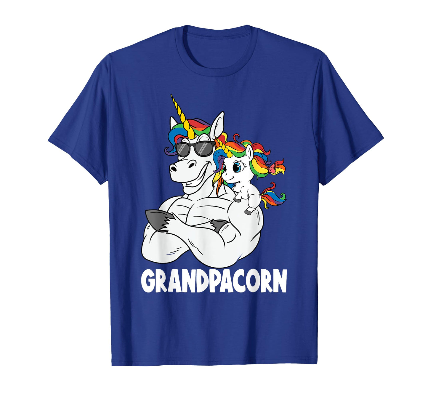 Muscle Grandpa Unicorn Old Pops Grandpacorn Grandfather T-Shirt