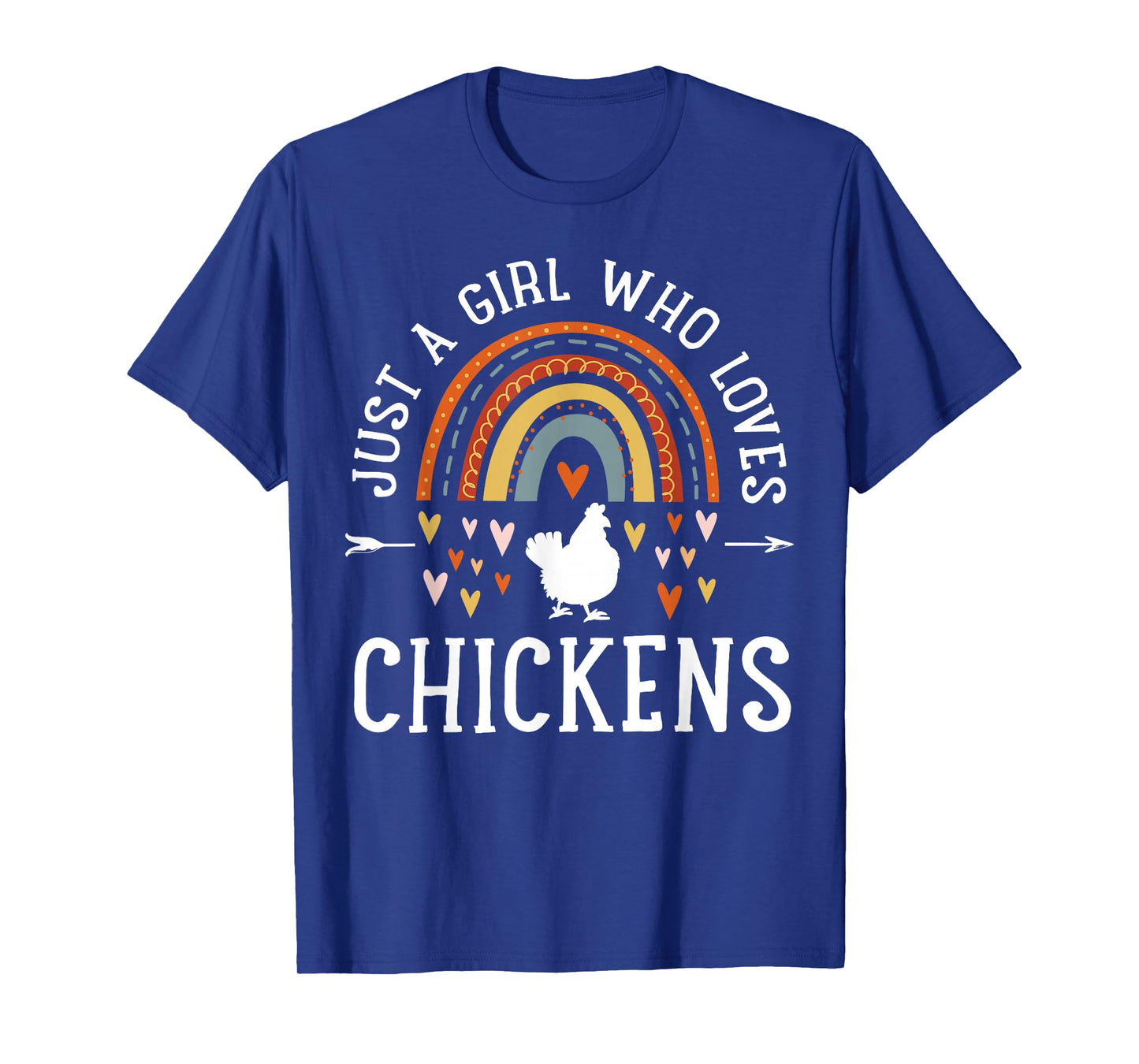 Just A Girl Who Loves Chickens Rainbow Gifts Chicken Lover T-Shirt