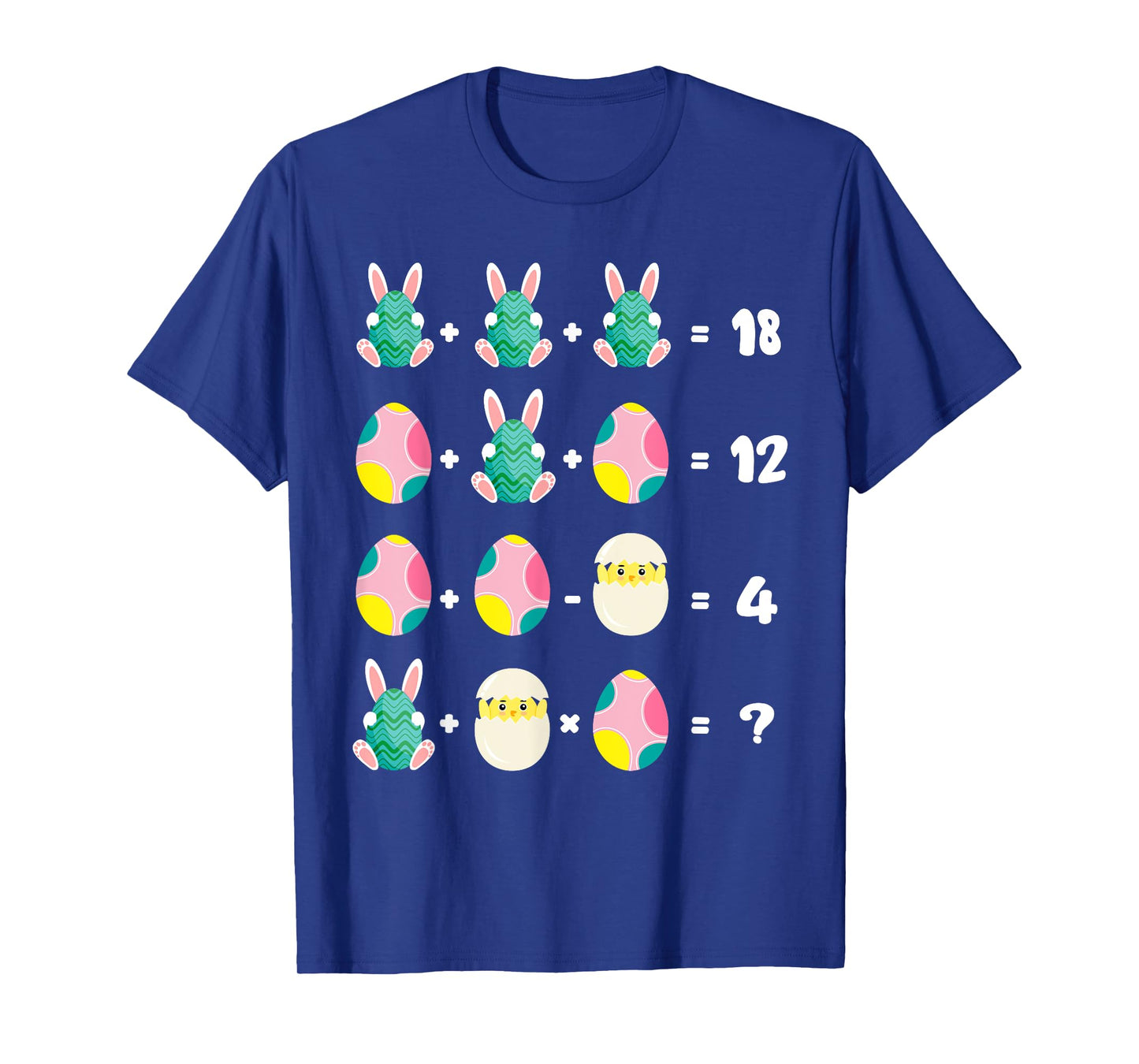 Order Of Operations Quiz Math Teacher Easter Chicken Rabbit T-Shirt