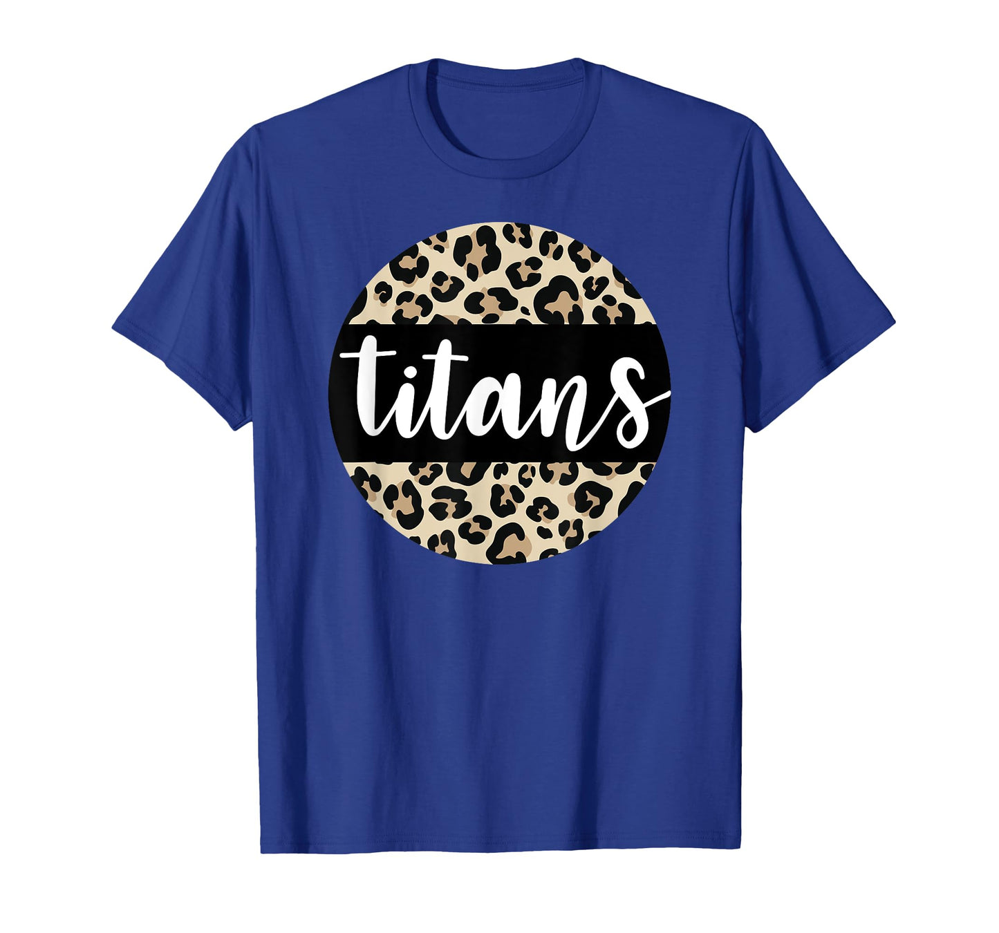 Leopard Print Titans Team Mascot School Spirit Game Night T-Shirt