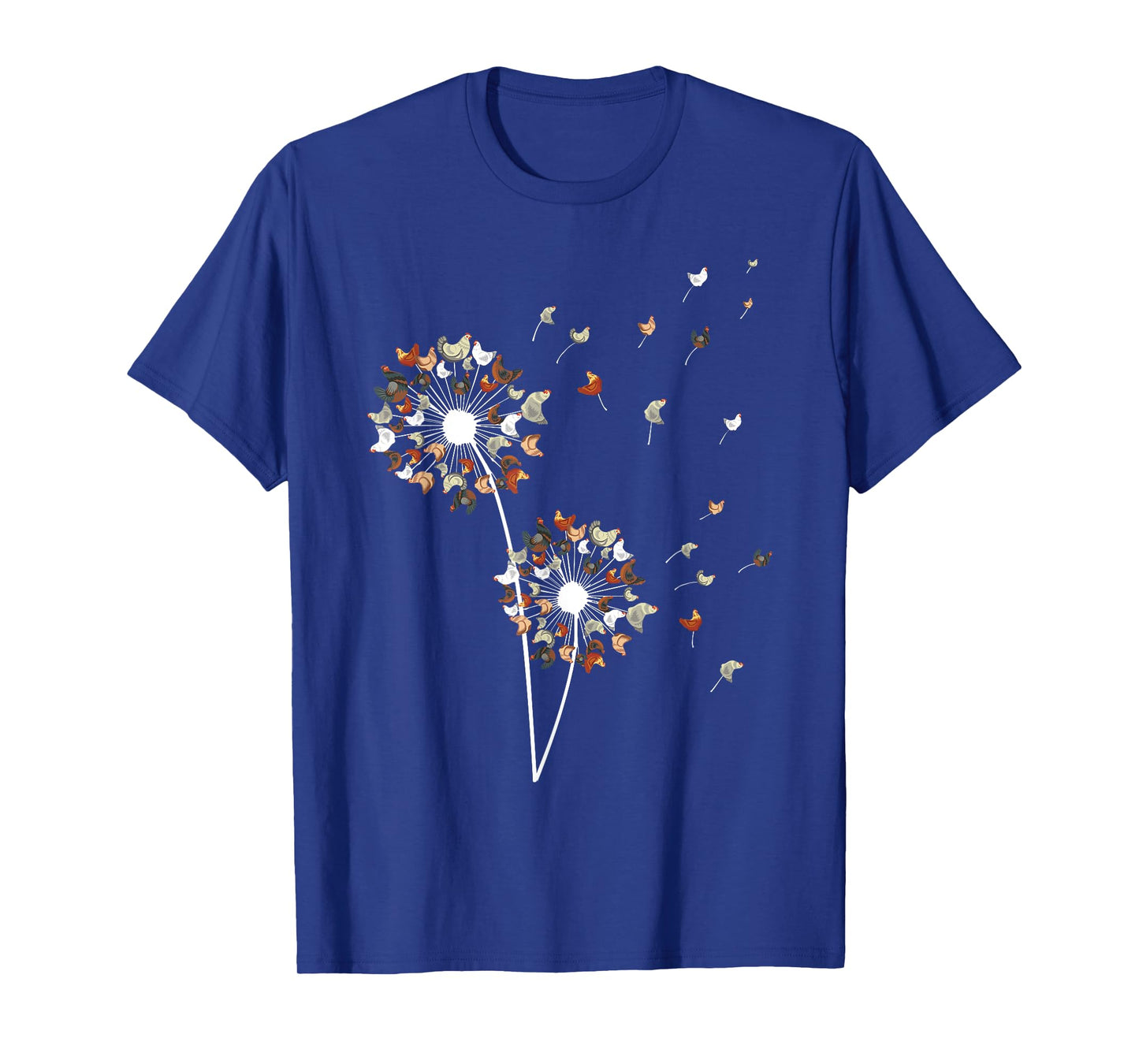 Chicken Art For Men Women Dandelion Lovers Chicken Farmer T-Shirt