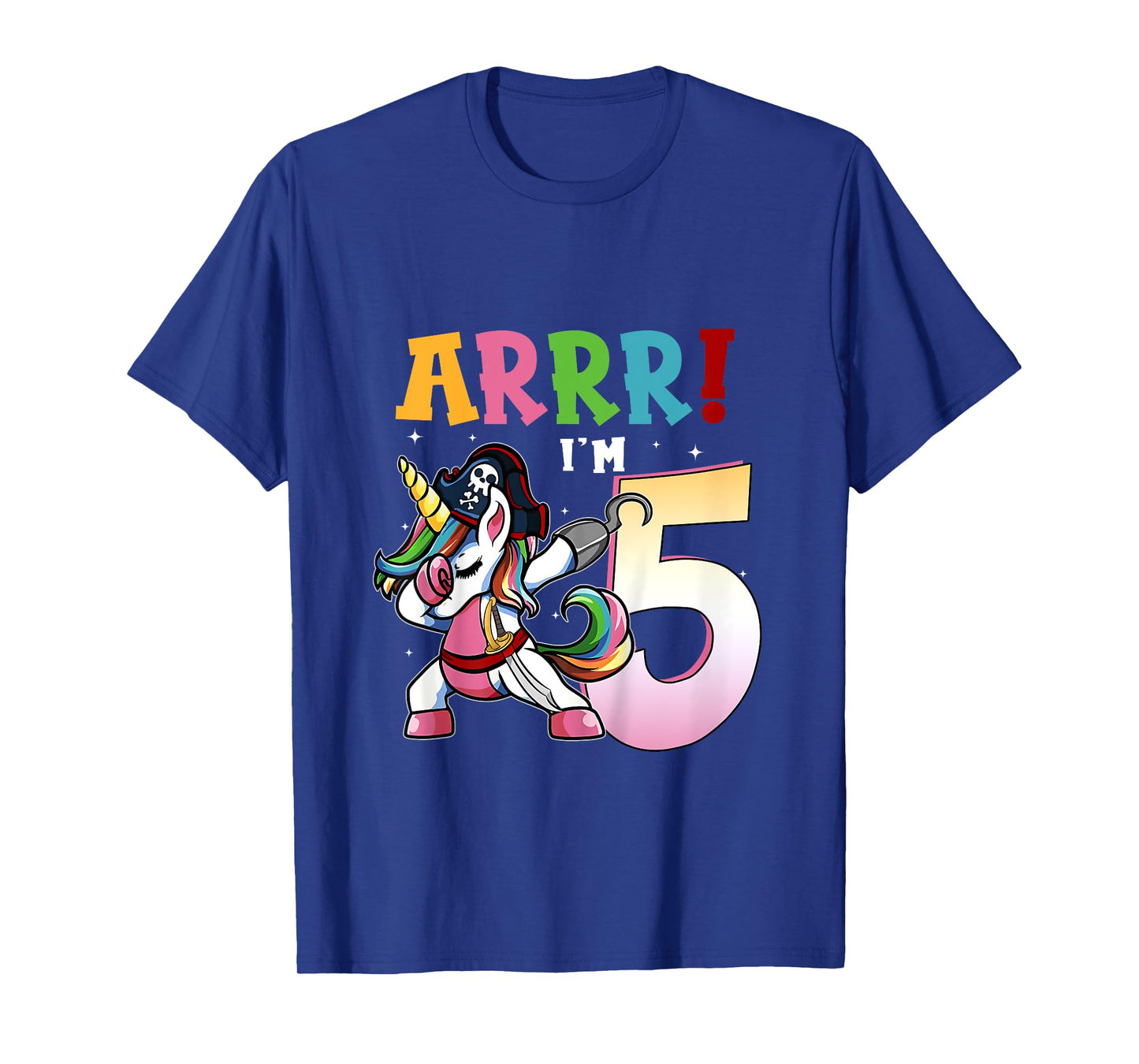 ARR I'M 5 Birthday Pirate Tees I 5th Birthday Unicorn Dance T-Shirt