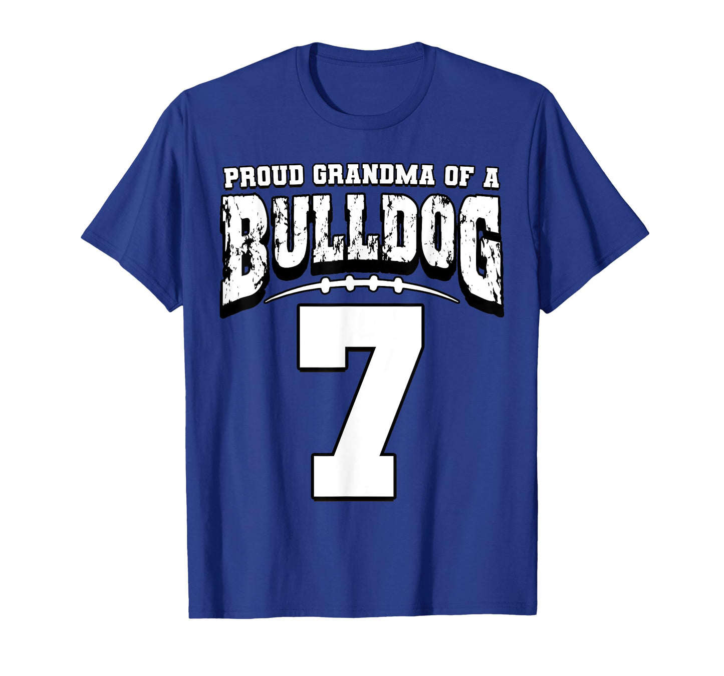 Proud Bulldog Football Grandma Of Player 7 T-Shirt