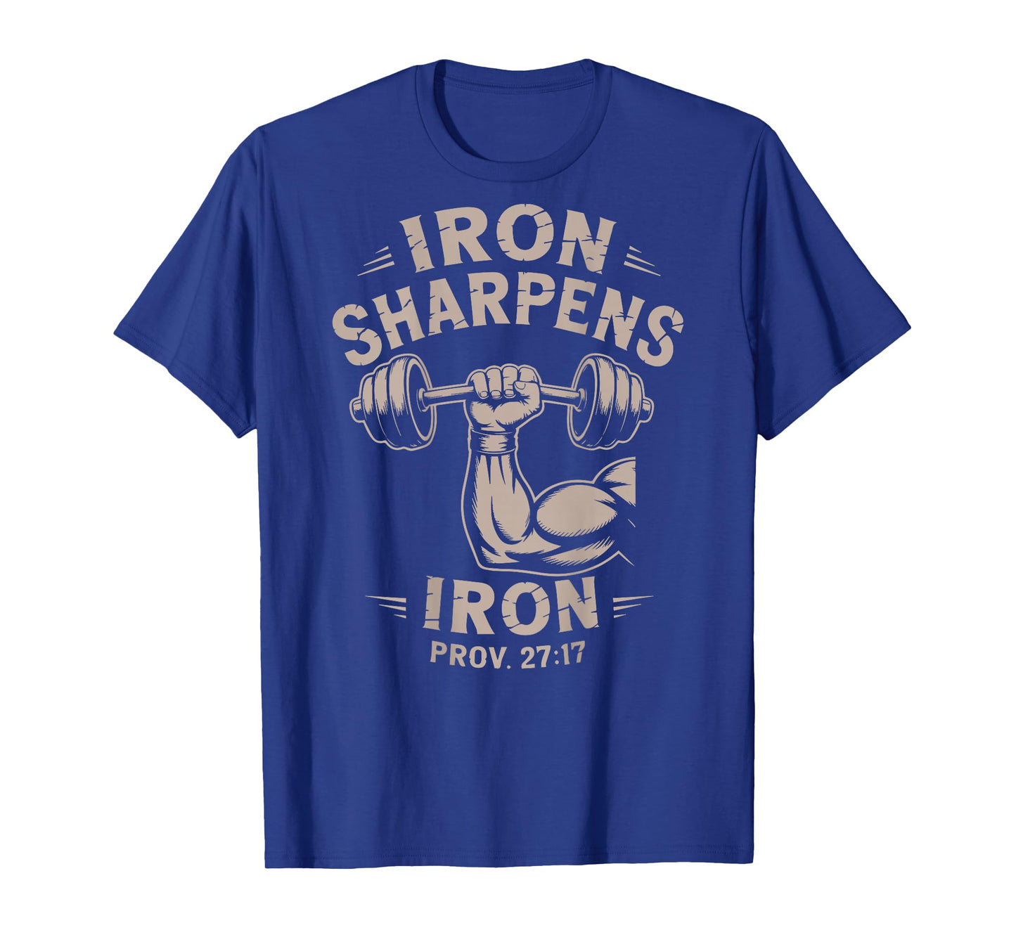 Iron Sharpens Iron Youth Christian Workout Gym Weightlifting T-Shirt