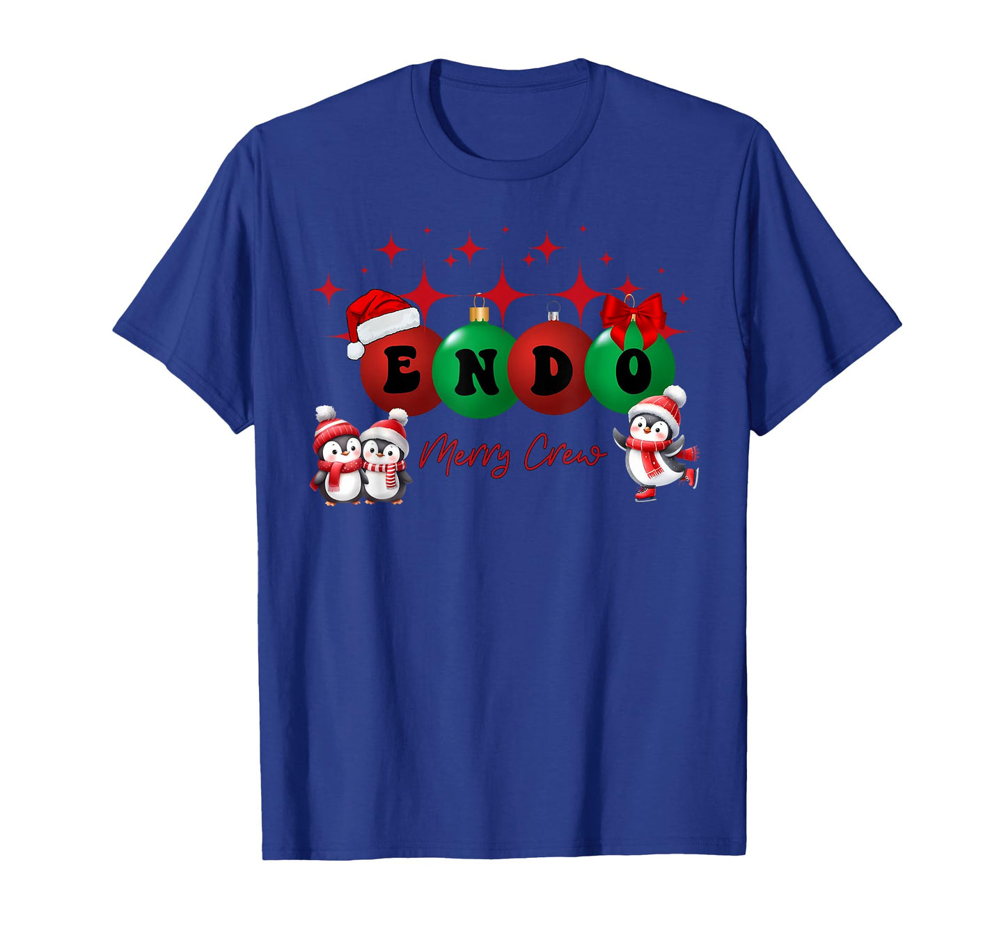 Christmas Endo Crew Endoscopy Nurse GI Colonoscopy Penguin T-Shirt