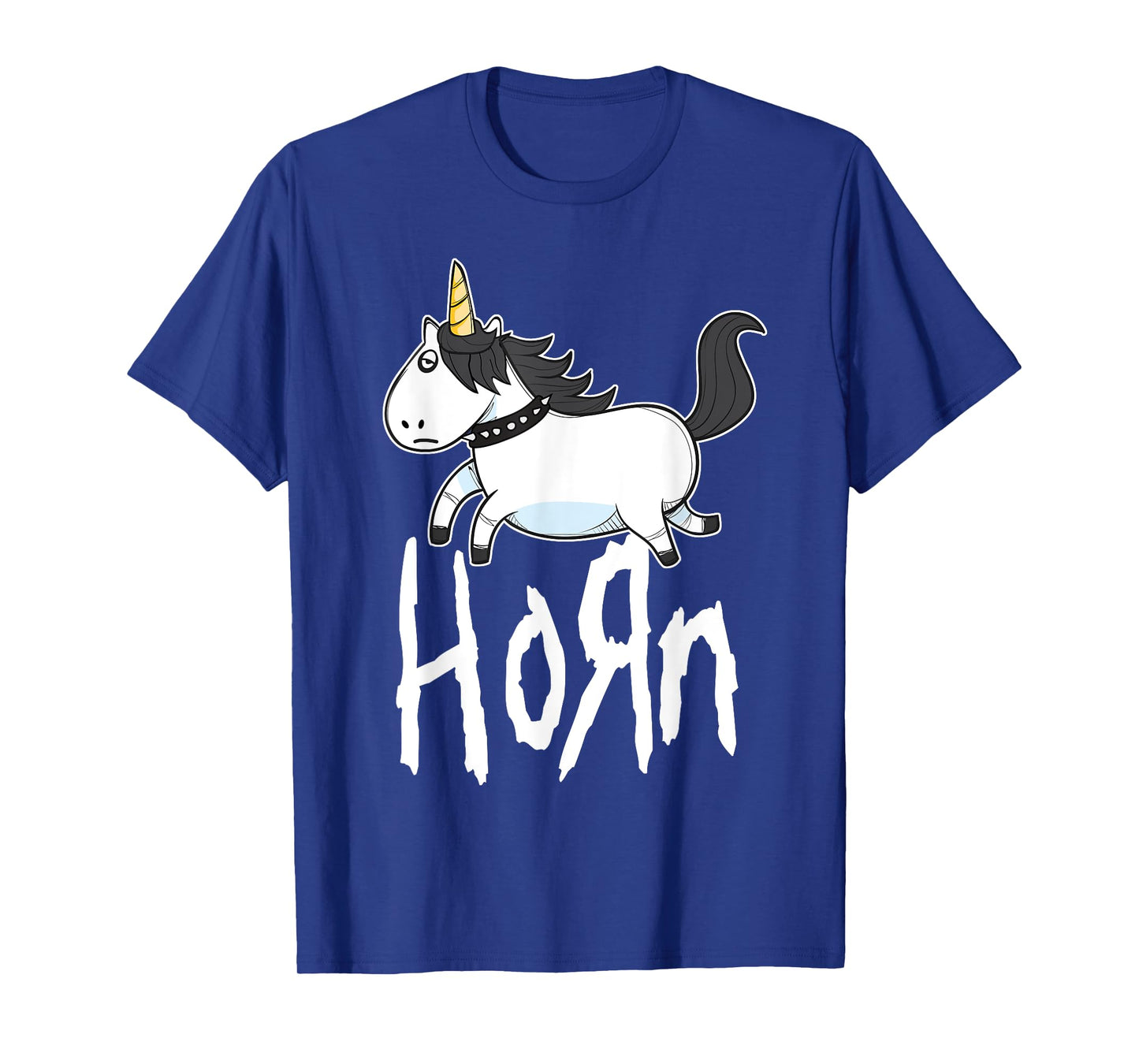 HORN Funny Emo Unicorn Heavy Rock Band Fan T-Shirt T-Shirt