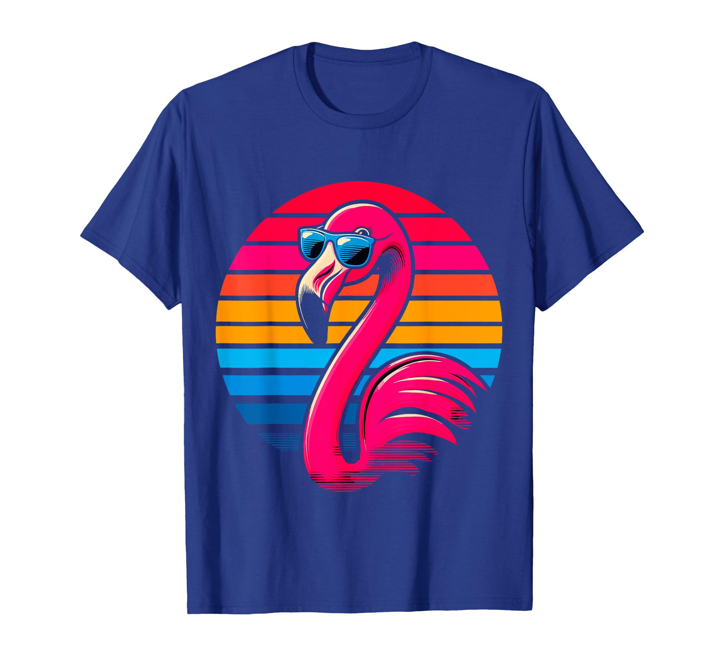 cool Flamingo with Sunglasses 70s 80s 90s Party Retro T-Shirt