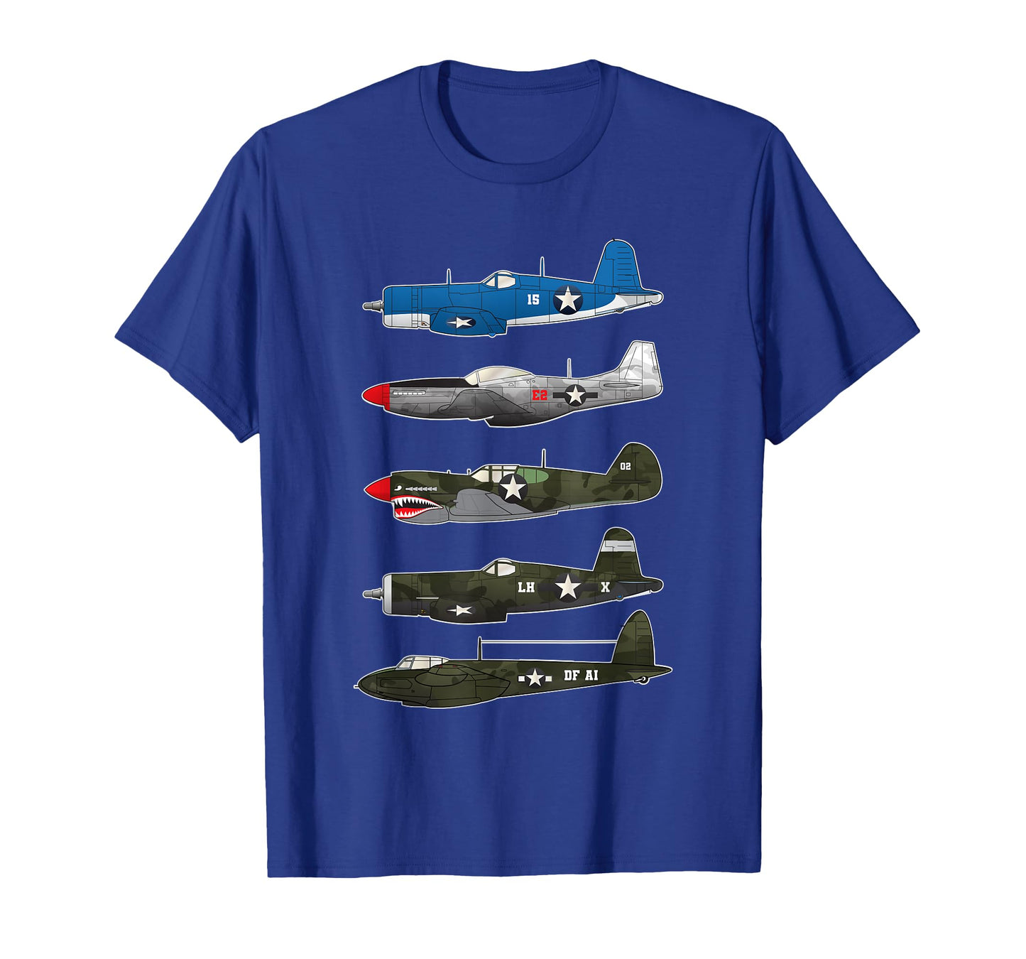 American Planes WW2 Warbirds P51 Mustang B-17 Fortress Gift T-Shirt