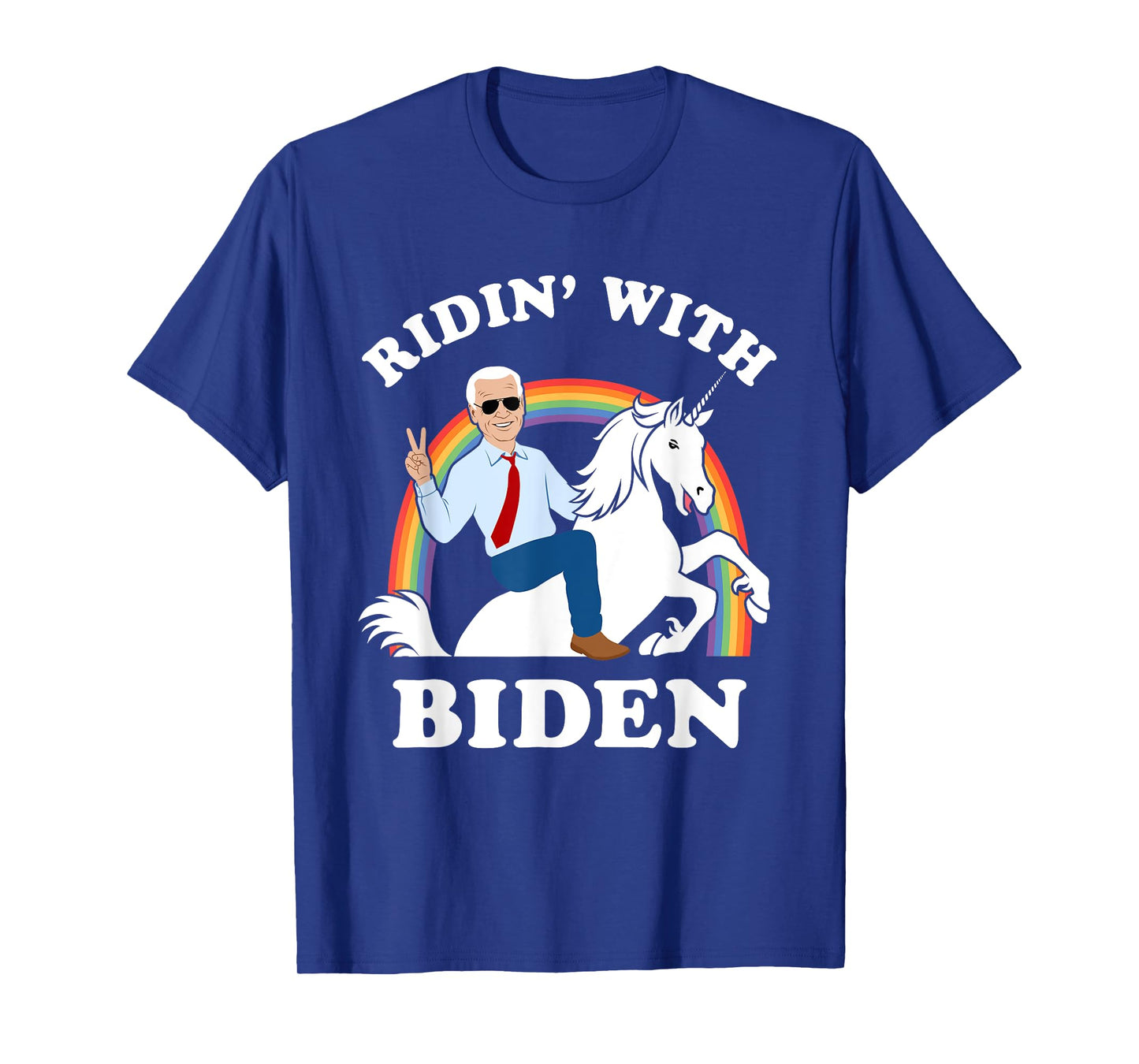 Unicorn Ridin' With Biden Funny Joe Biden T-Shirt